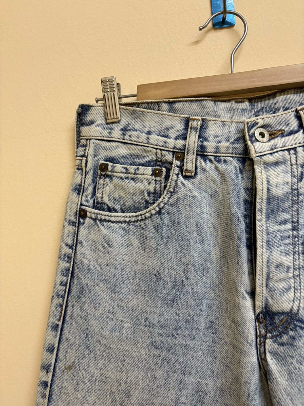 Levi's Vintage 90s Levis 701 XX Big E Back Buckle Selvedge Jeans Size US 30 / EU 46 - 10 Thumbnail