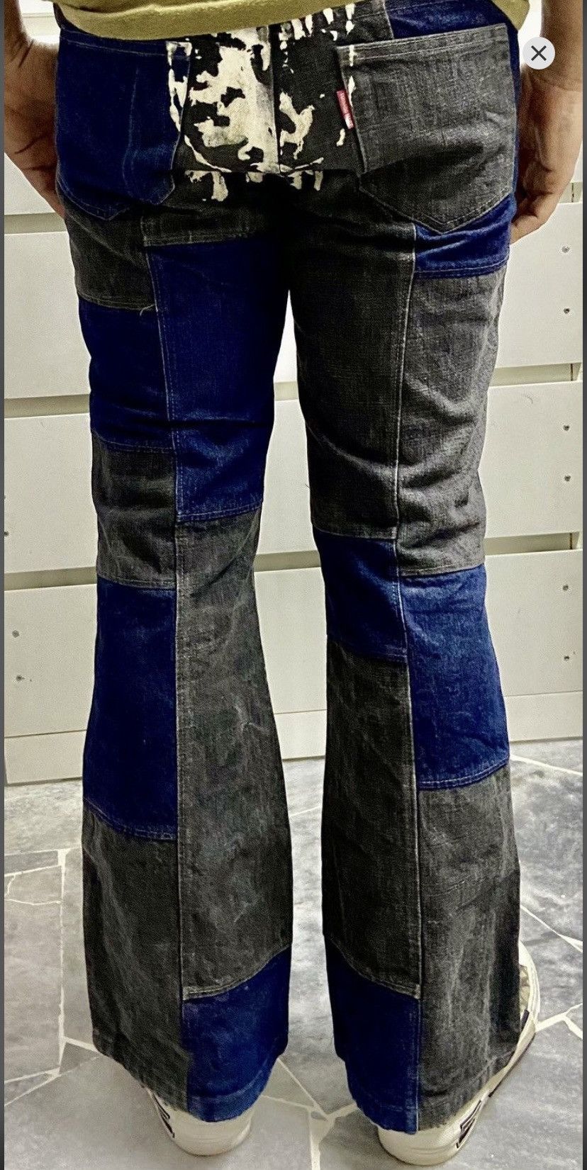 Tornado Mart Japanese Tornado Mart Flared Jeans Patchwork Pants Size US 30 / EU 46 - 2 Thumbnail