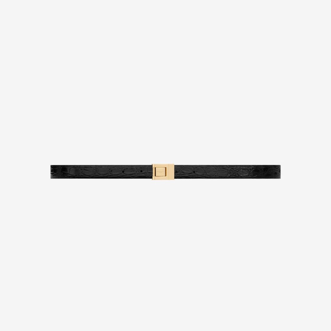 Saint Laurent Paris o1s1wg110724 Size: 100 / Male Buckle Thin Belt Crocodile Size 38 - 1 Preview