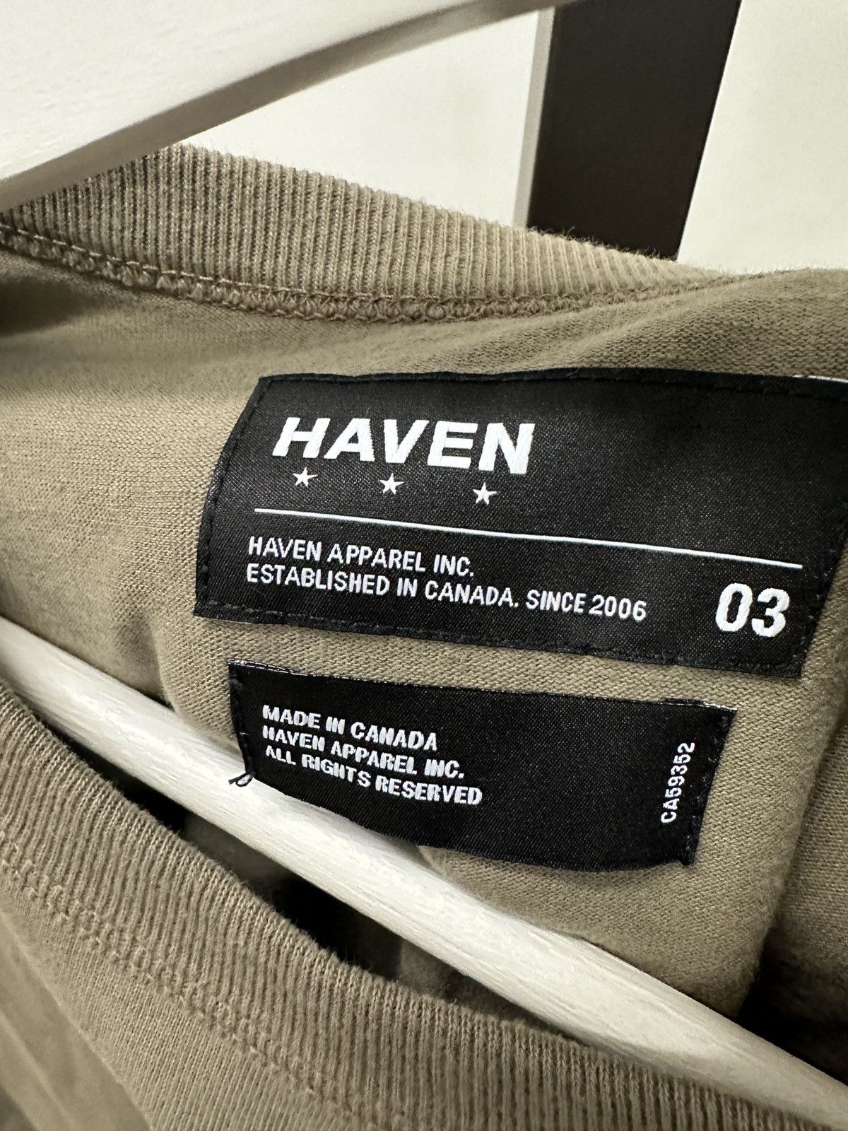 Haven HAVEN tee tshirt sz 3 tan color Size US L / EU 52-54 / 3 - 3 Thumbnail
