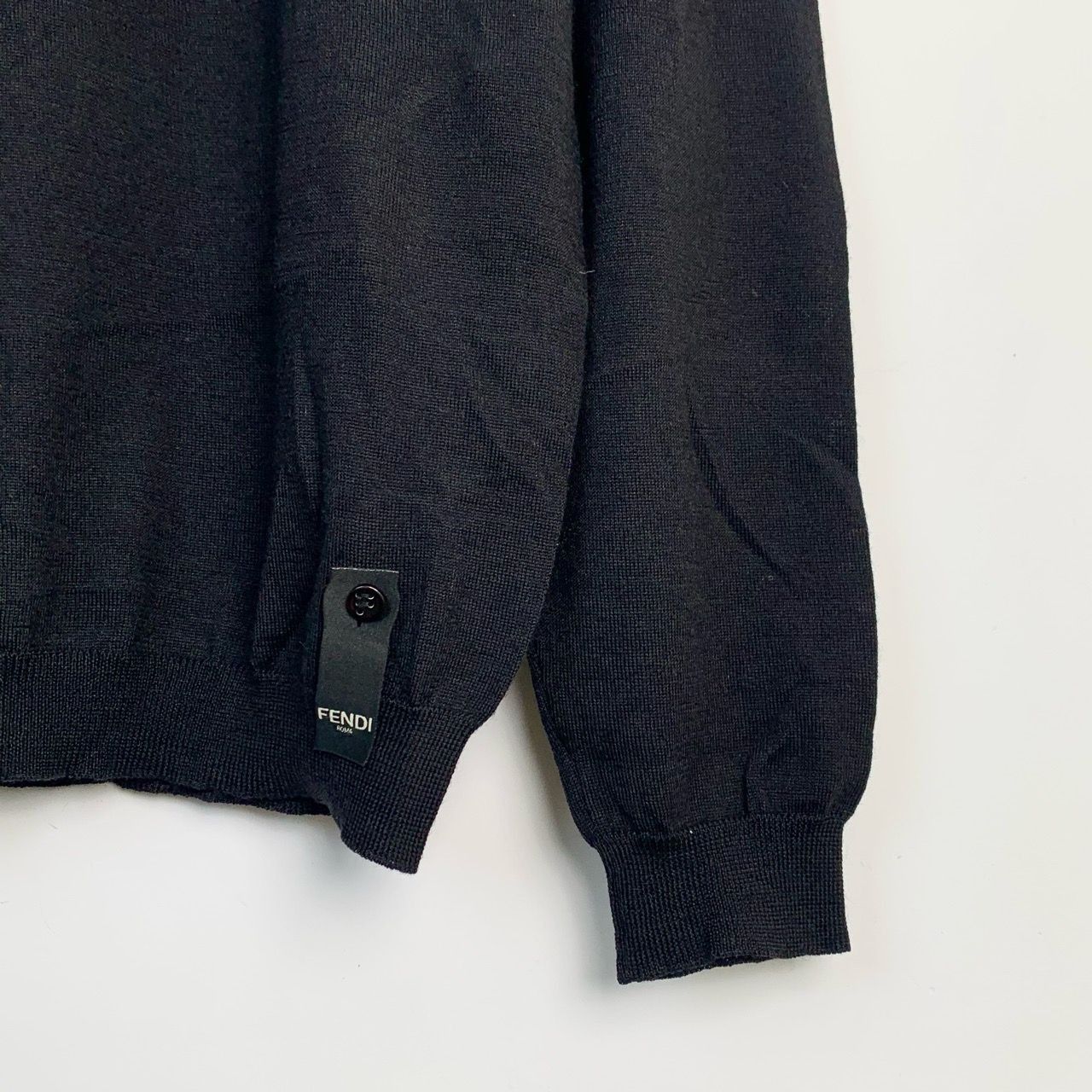 Fendi Fendi Black Little Monster Round-Neck Knit Sweater Size 46 L Size US S / EU 44-46 / 1 - 5 Thumbnail