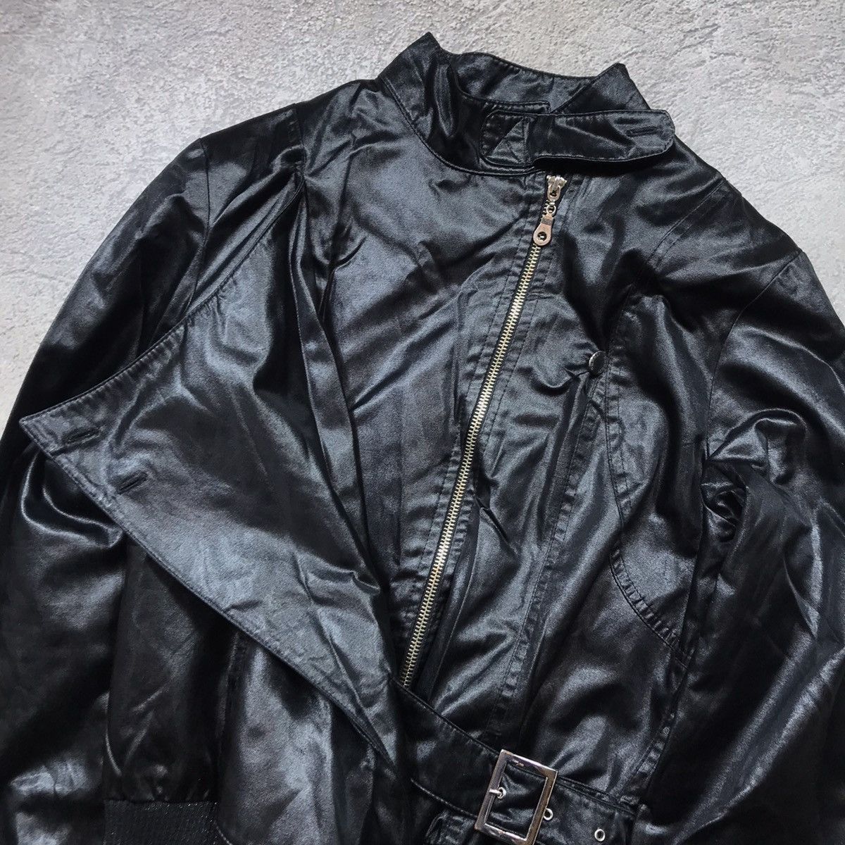 Vintage Vintage Y2K Black Bomber Jacket Streetwear Oversized Faded S Size S / US 4 / IT 40 - 6 Thumbnail