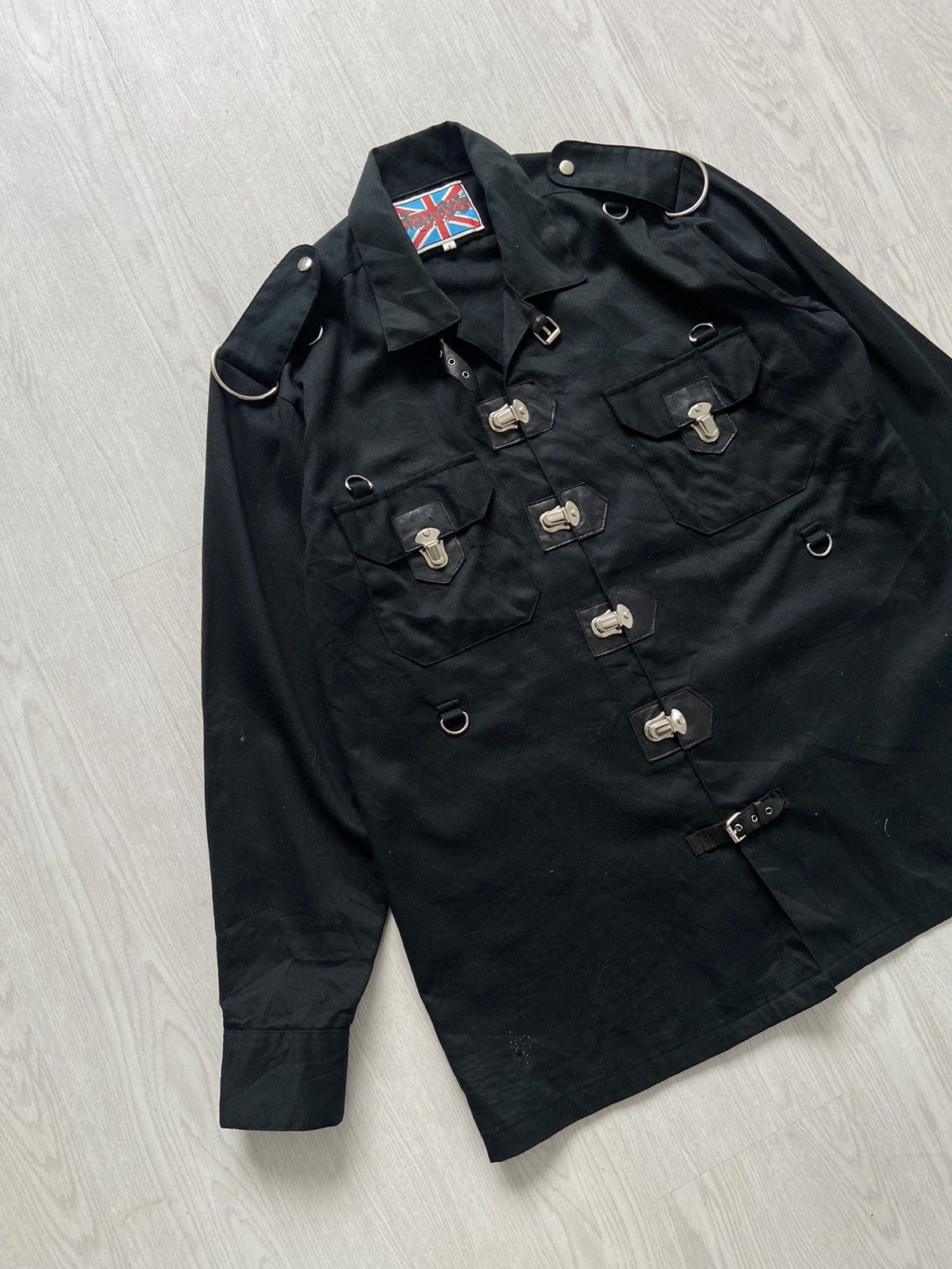 Japanese Brand Vintage Archive 1980’s Harry’s London Bondage Punk Shirt Size US L / EU 52-54 / 3 - 3 Thumbnail