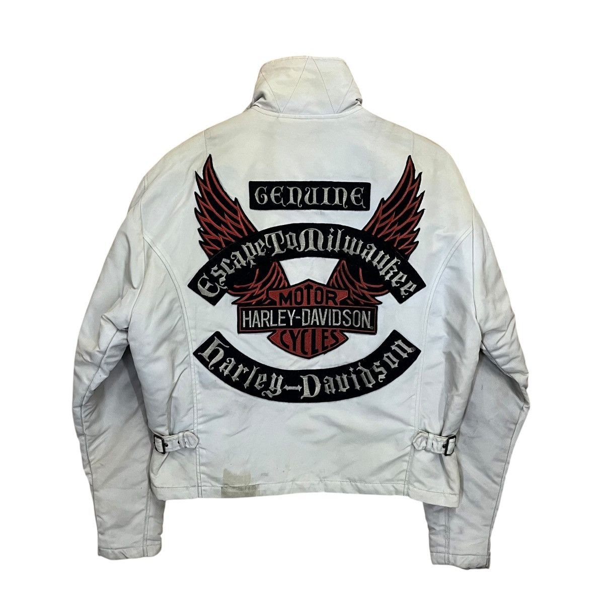 Harley Davidson Vintage 90s Harley Davidson Motorcycle Zipper Jacket Size US M / EU 48-50 / 2 - 1 Thumbnail