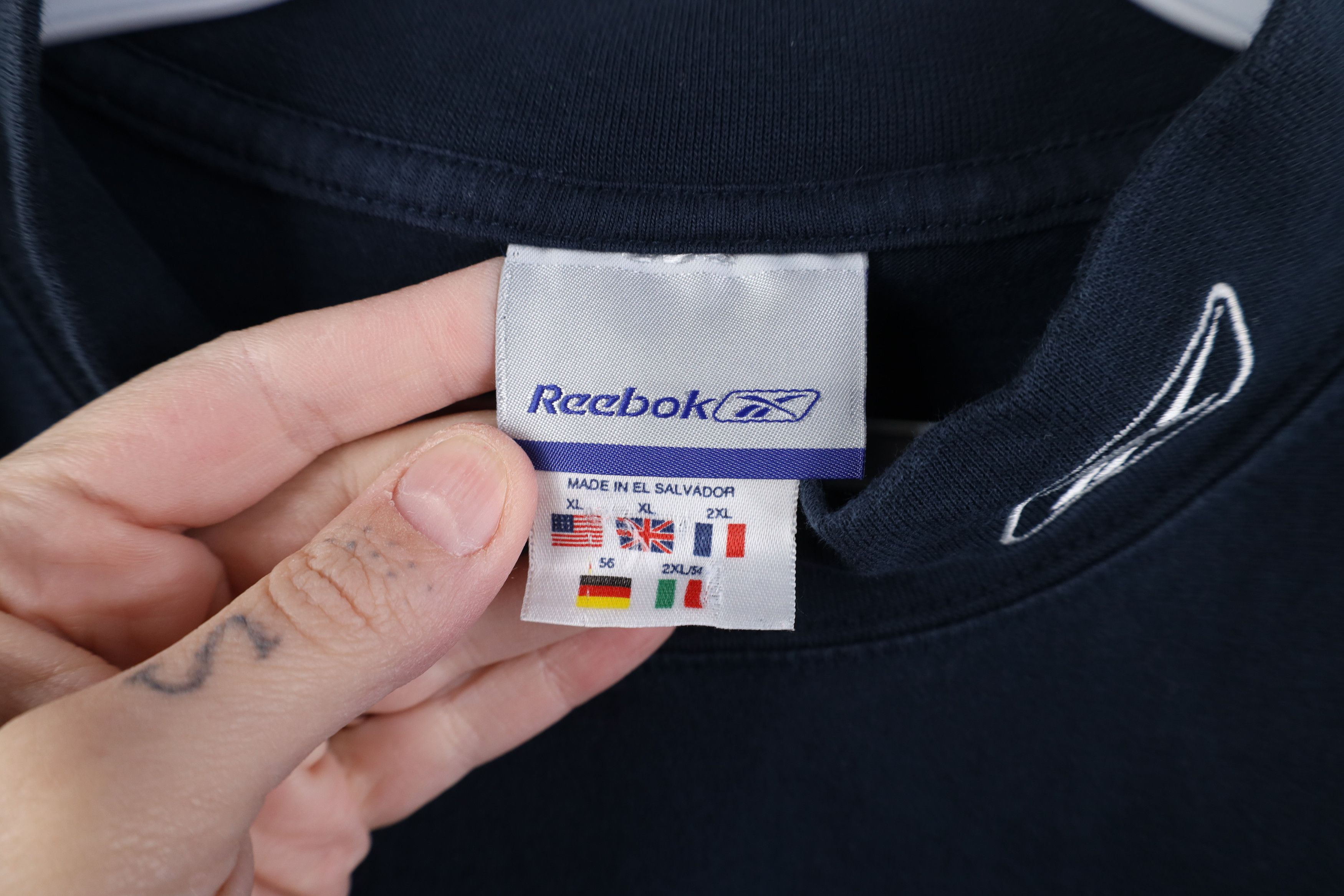 Reebok Vintage Y2K Reebok Logo Mock Neck Long Sleeve T-Shirt Blue Size US XL / EU 56 / 4 - 5 Thumbnail