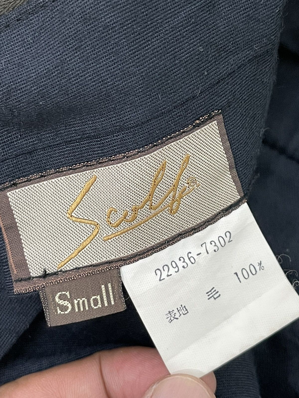 Japanese Brand Wide Baggy Tapered 90s Scoll Wool Trouser 6🟦2 Size US 28 / EU 44 - 18 Thumbnail