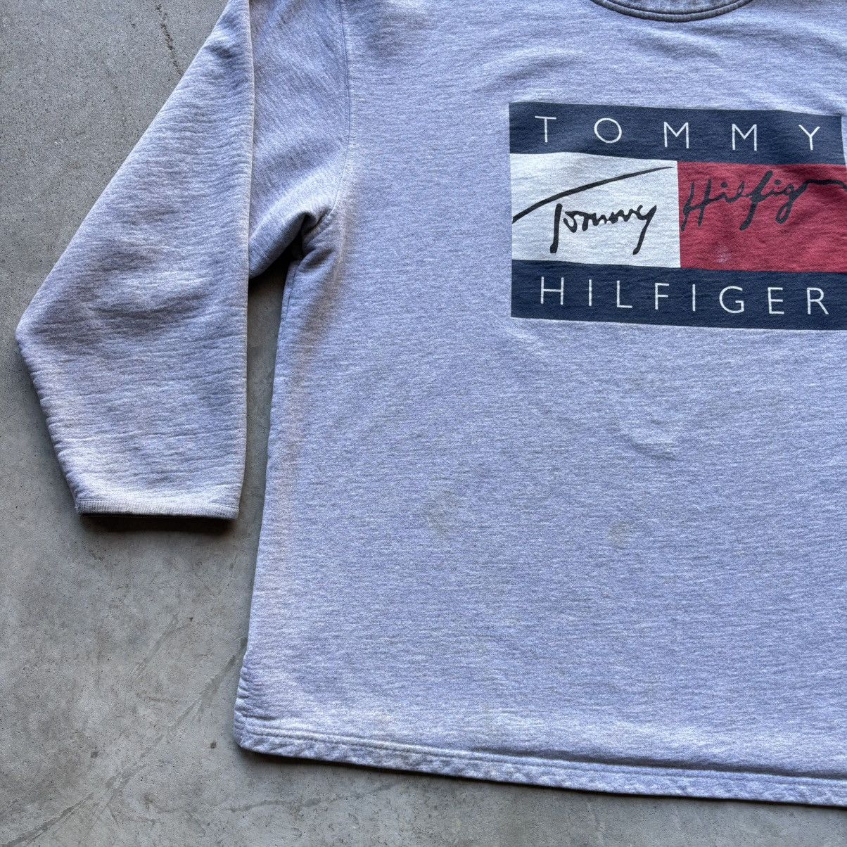 Tommy Hilfiger × Tommy Jeans × Vintage vintage 90s TOMMY HILFIGER Big Flag Logo Spellout sweatshirt Size US XL / EU 56 / 4 - 9 Thumbnail