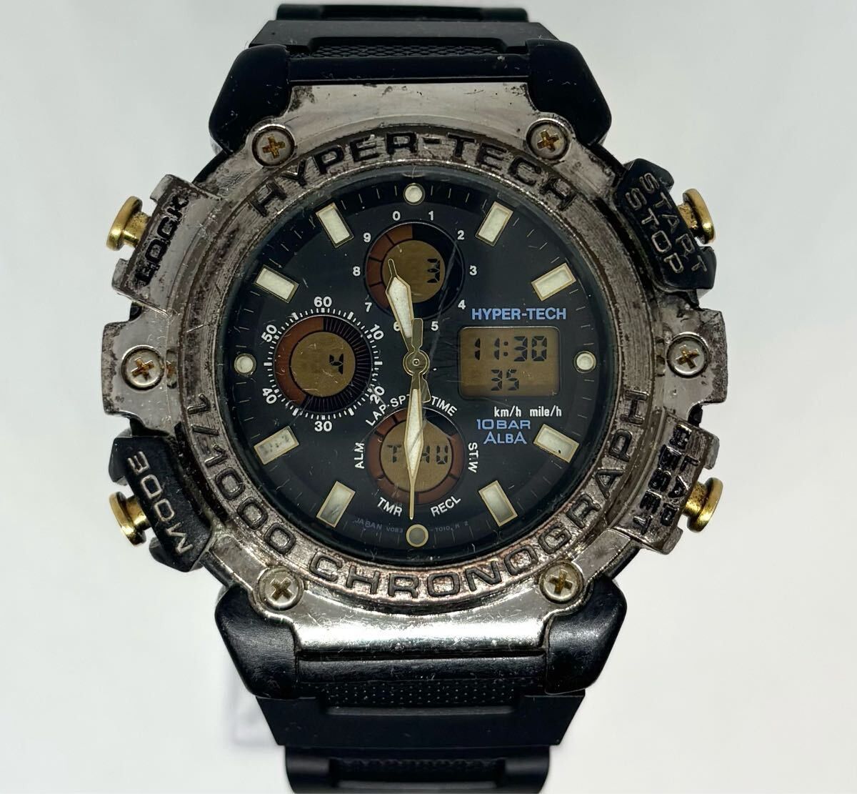Seiko Seiko Alba Hyper-Tech V083-7010 CHRONOGRAPH Ana Digi Watch Size ONE SIZE - 2 Thumbnail