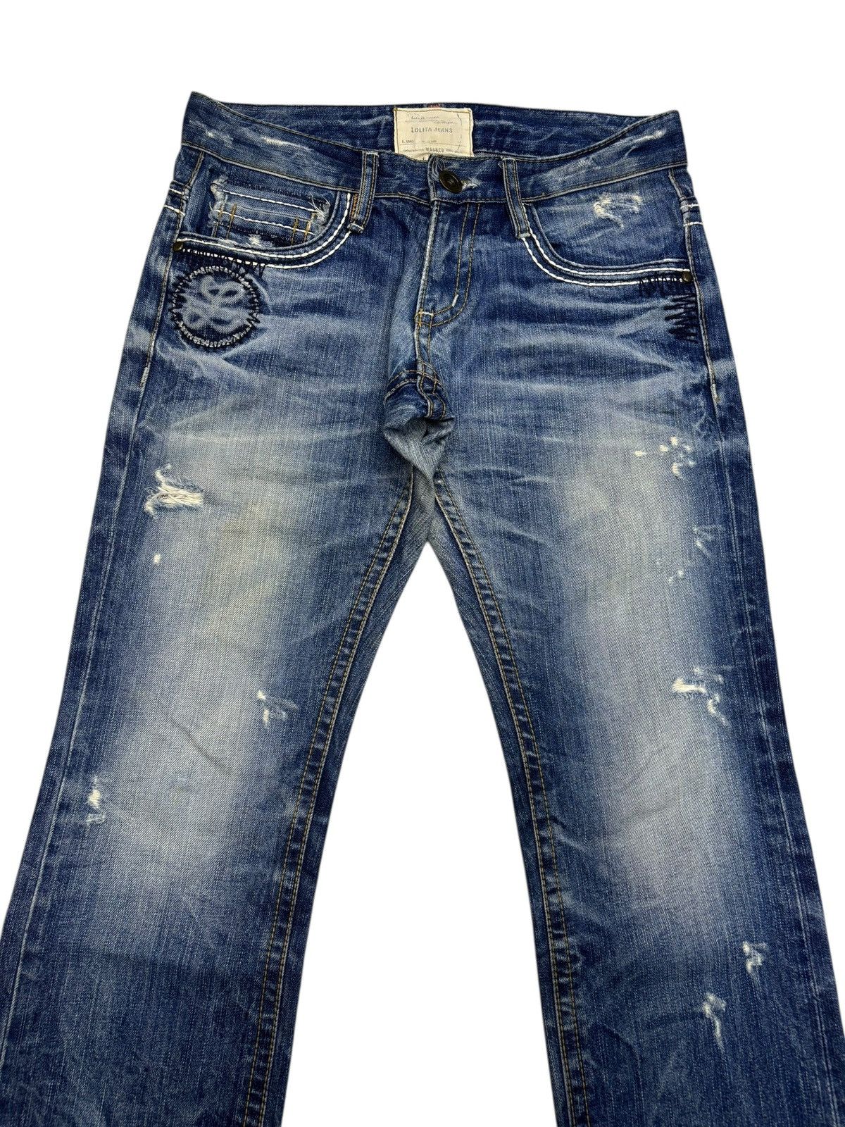 Kapital 💥LOLITA YOSHITOMO NARA DISTRESSED DENIM JEANS Size US 31 - 6 Thumbnail