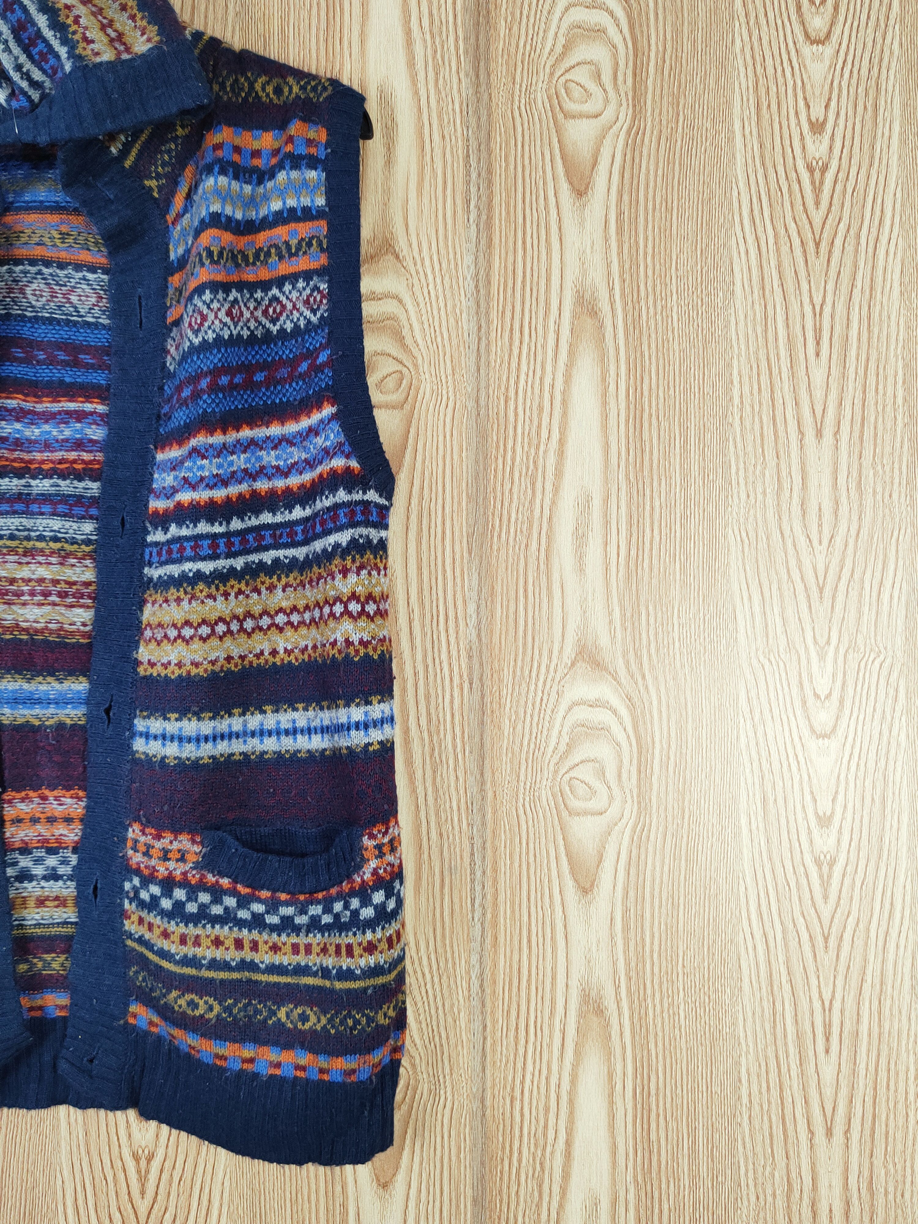 Japanese Brand Japan Blue Hoodie Knitwear Sleeveless Cardigan #W727 Size S / US 4 / IT 40 - 7 Thumbnail
