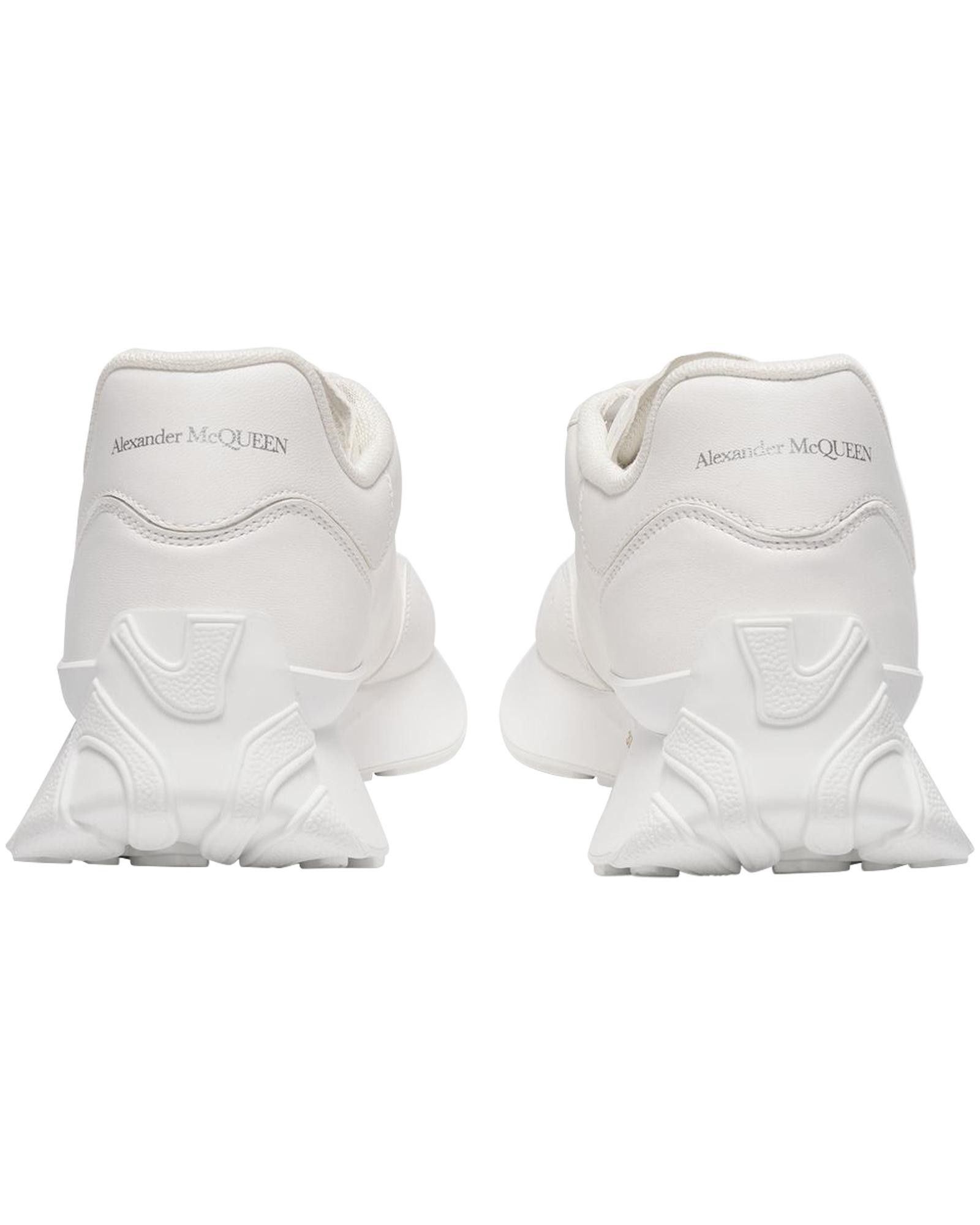 image of Alexander Mcqueen White Leather Chunky Sole Sneakers, Women's (Size 6)