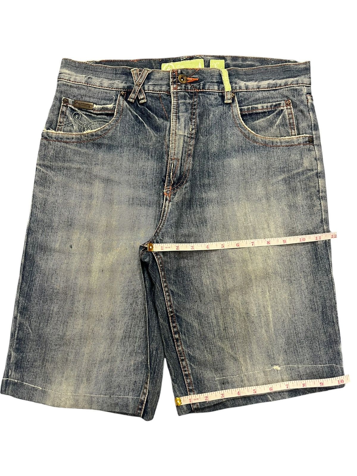 LRG Vintage Japanese Brand Mud Wash Distress Jean Shorts Size US 34 / EU 50 - 8 Thumbnail