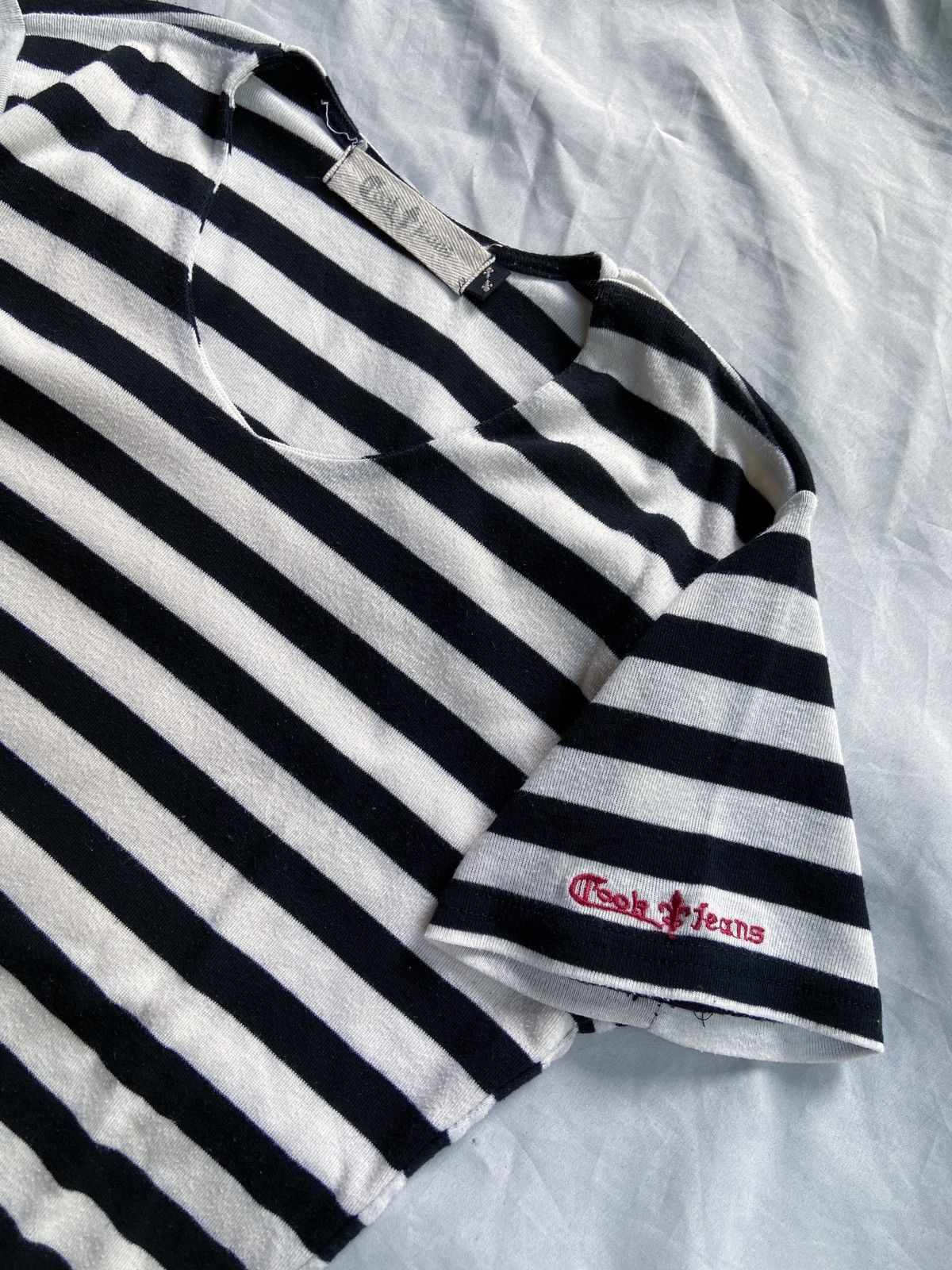 Cook Jeans COOK JEANS STRIPED PUNK STREET STYLE TEE Size US S / EU 44-46 / 1 - 2 Thumbnail