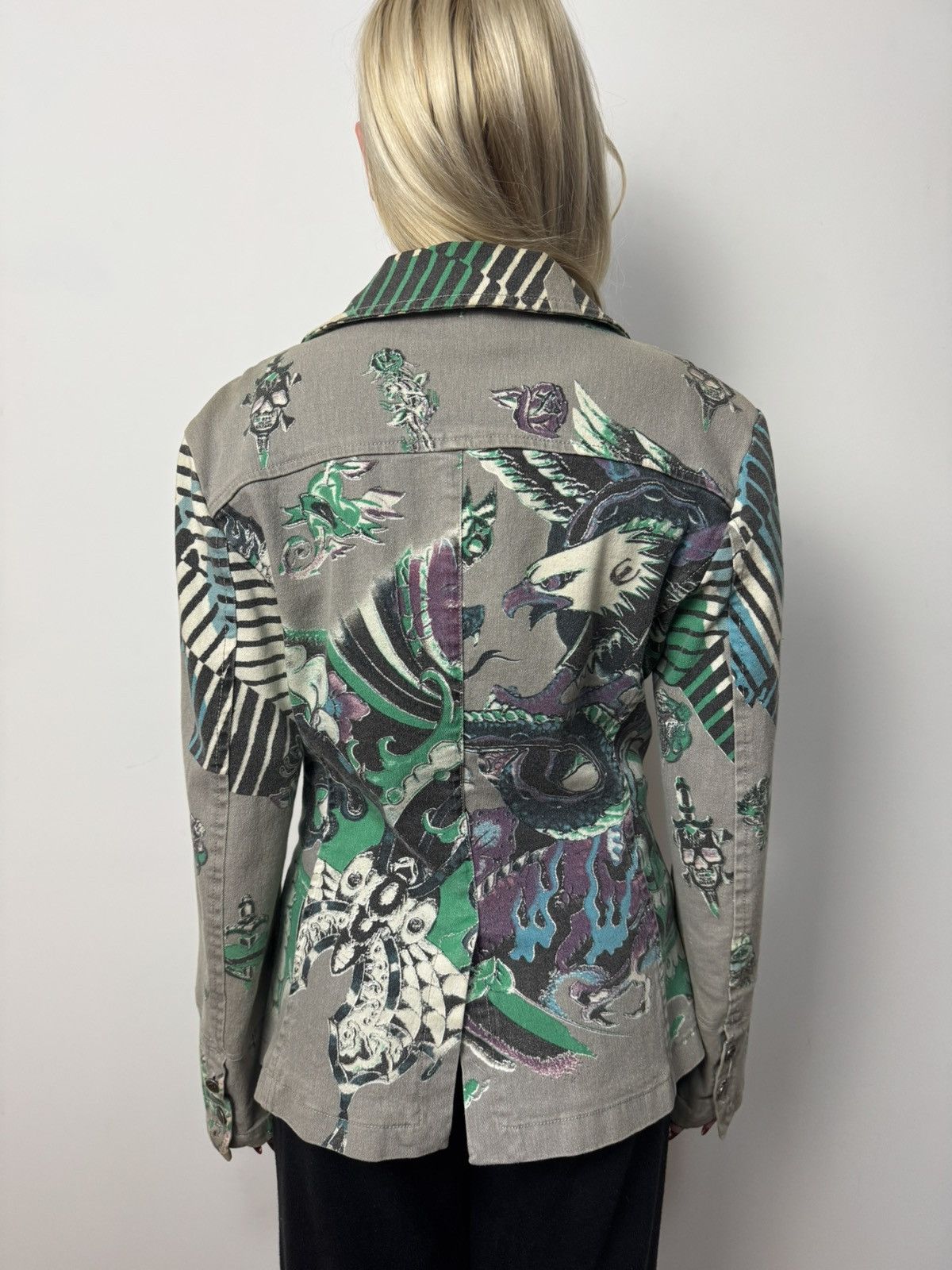 Just Cavalli Vintage Just Cavali By Roberto Eagle Snake Cavali Blazer Size M / US 6-8 / IT 42-44 - 18 Thumbnail