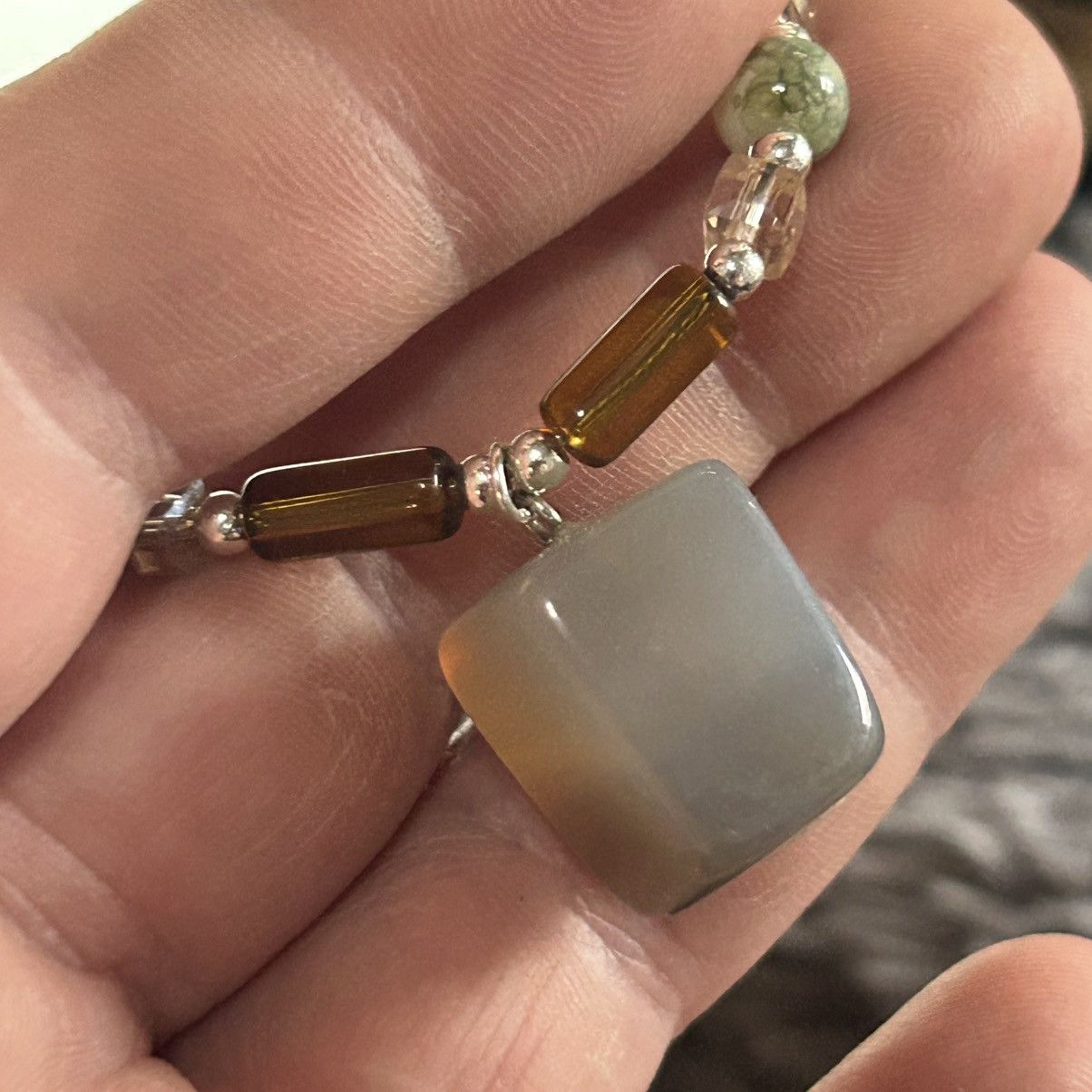 Handmade Handcrafted orca agate pendant copper oil slick necklace Size ONE SIZE - 2 Thumbnail