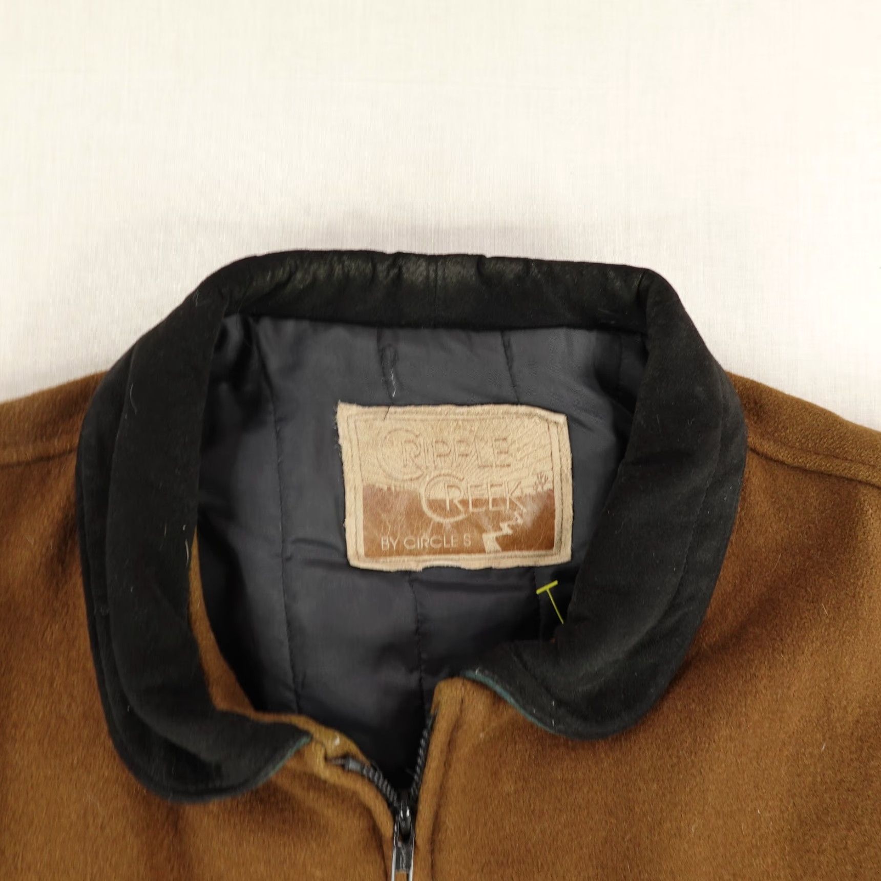 VINTAGE Cripple Creek Jacket Mens XL Brown Wool Mid-Length Quilted