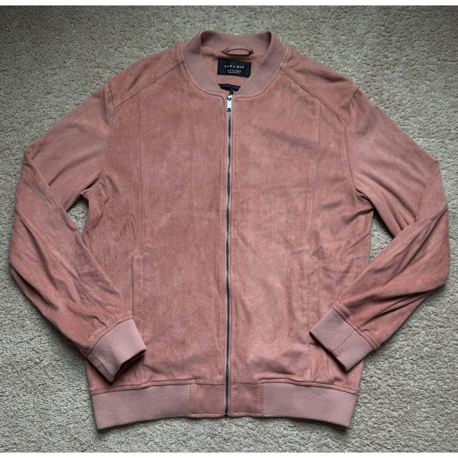 Zara Zara Man Full Zip Faux Suede Bomber Jacket Mens Large Size US L / EU 52-54 / 3 - 1 Thumbnail