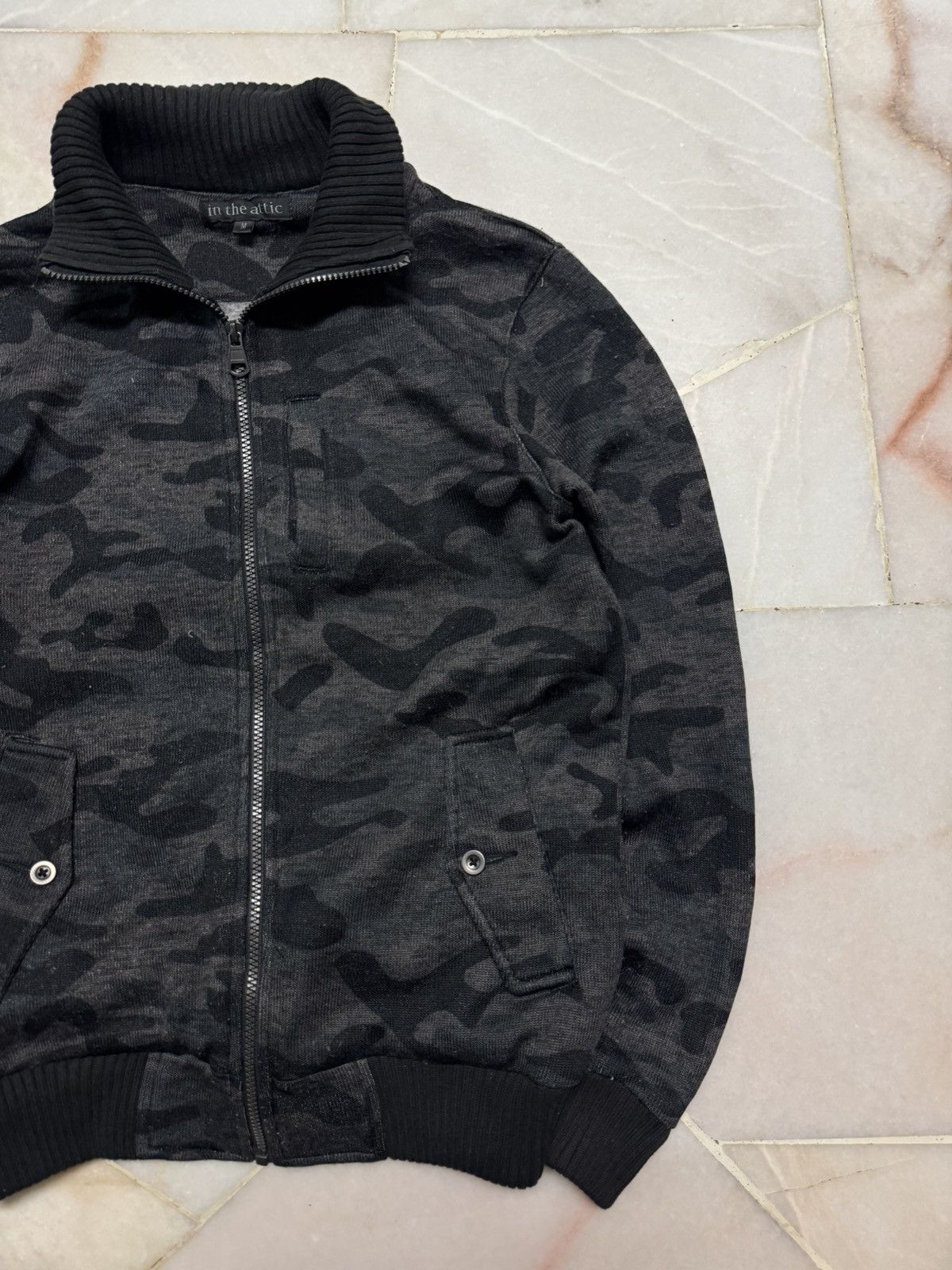In The Attic INTHEATTIC HOMME SWEATER BONO STYLE CAMOUFLAGE ZIPPER Size US S / EU 44-46 / 1 - 5 Thumbnail