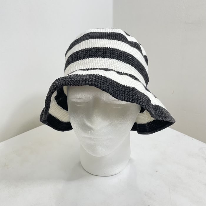 Japanese Brand BUCKET HAT FASHION STRIPE BLACK WHITE EMO COLOR Grailed
