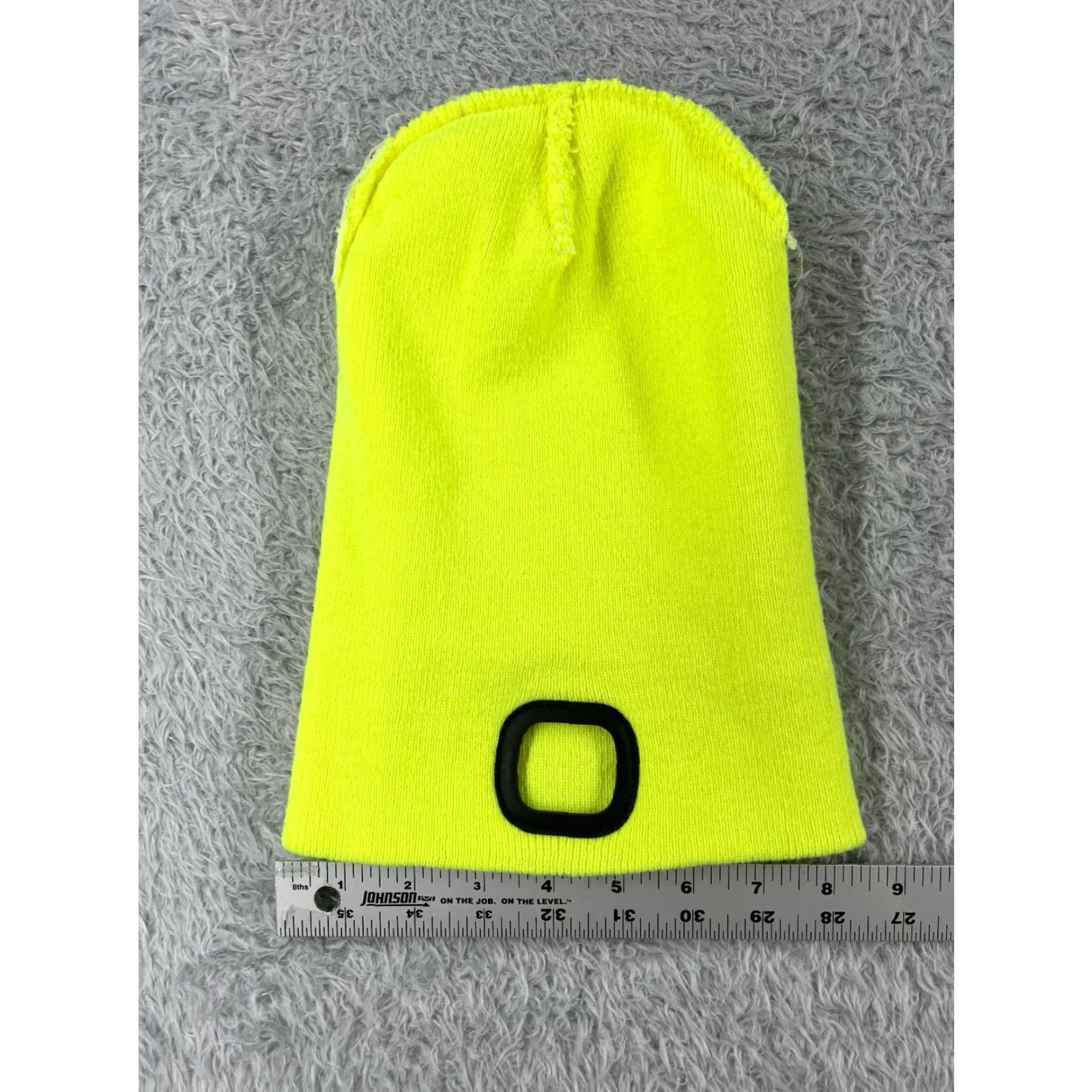 Vintage Beanie Toque Adult One Size Neon Yellow Knit Acrylic Poly LED Holder Camp Hike Mens Size ONE SIZE - 5 Thumbnail