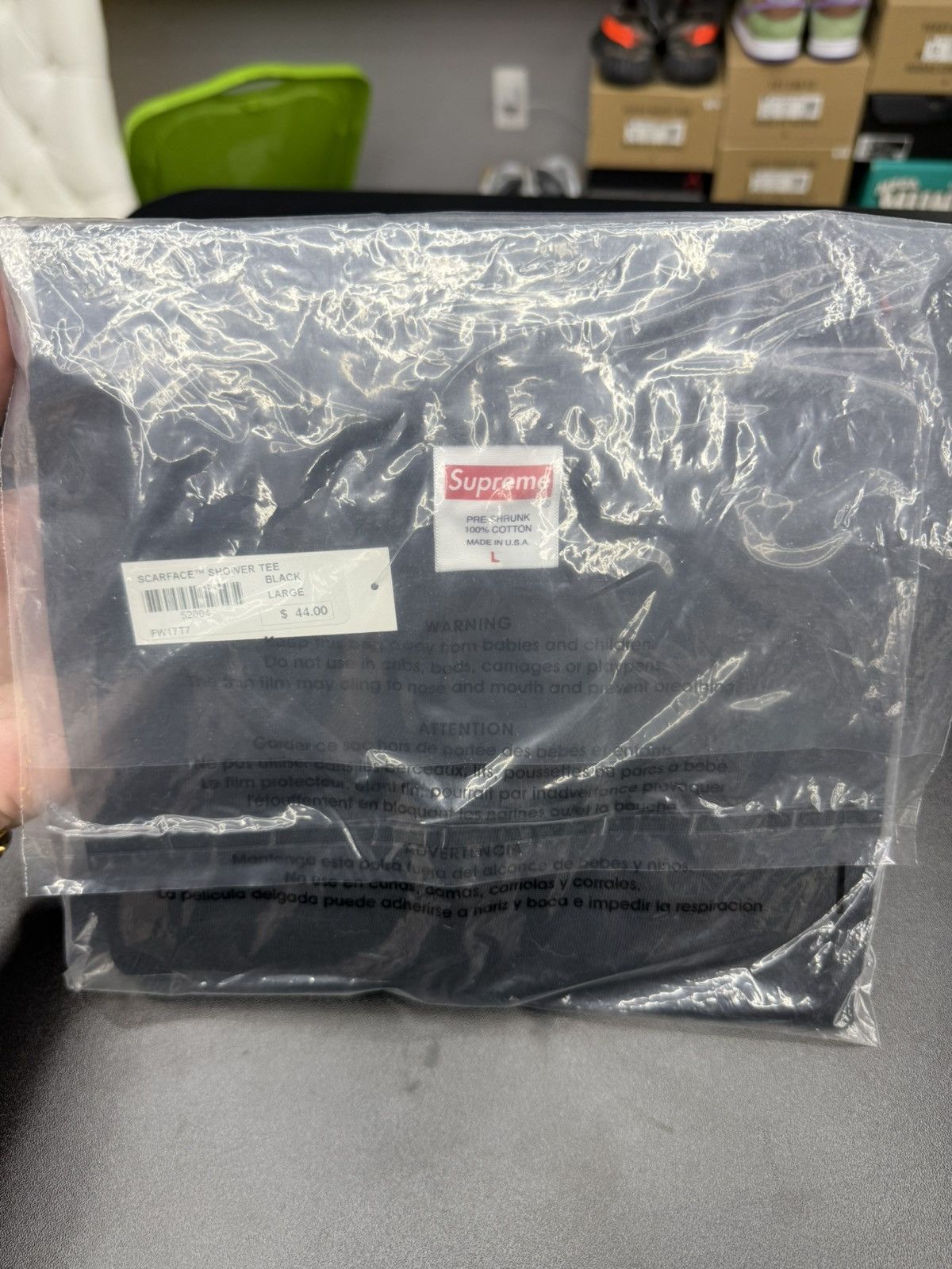 Supreme 2017 Supreme Scarface Shower Tee Size L BRAND NEW 🔥 Size US L / EU 52-54 / 3 - 3 Thumbnail