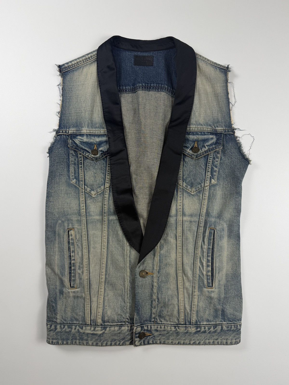 Saint Laurent Paris SS16 LE SMOKING DENIM VEST Size US M / EU 48-50 / 2 - 1 Thumbnail