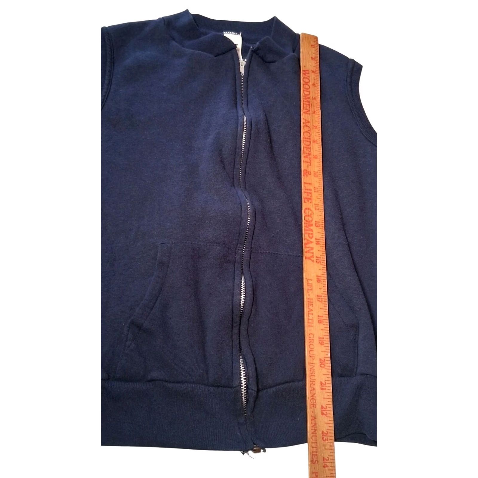 Vintage VINTAGE Unbranded Sweatshirt Vest M Blue Zip Sleeveless Mock Neck Activewear Sportswear Men Size US M / EU 48-50 / 2 - 6 Thumbnail