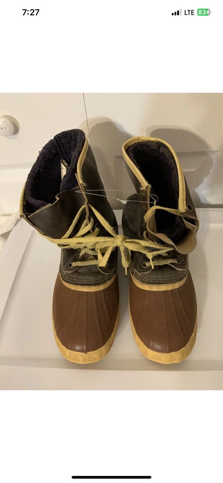 SOREL Mens Vtg Sorel Sz 10 Kaufman Canada Brown Duck Boots Liners Size US 10 / EU 43 - 4 Thumbnail
