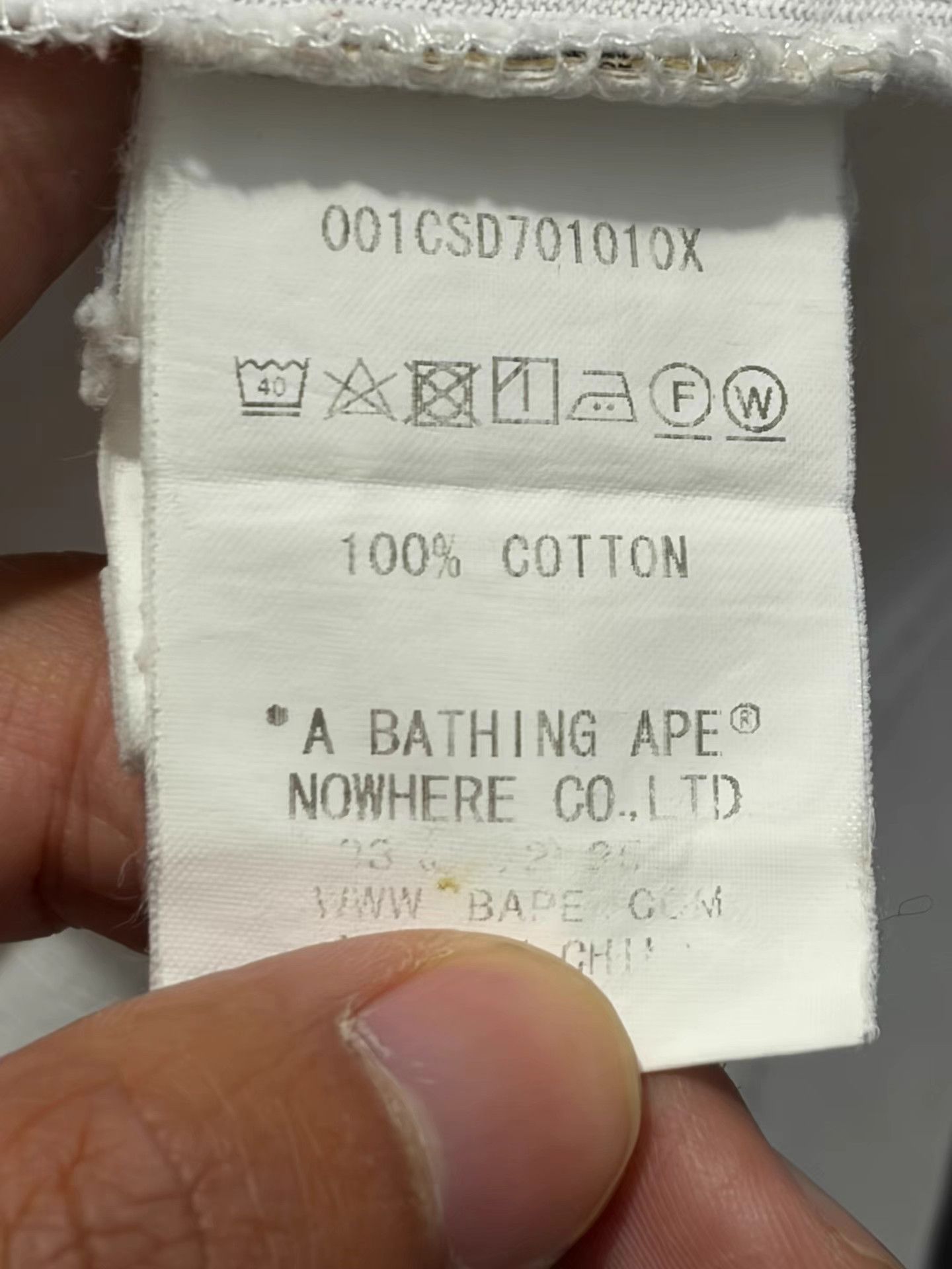 Bape BAPE White Slogan Short Sleeve Tee Size US M / EU 48-50 / 2 - 8 Thumbnail