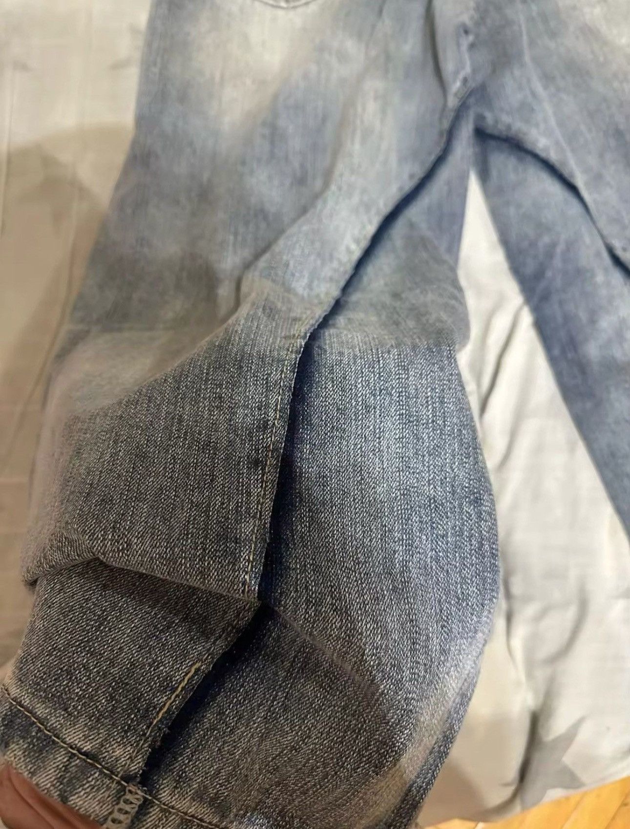 Vintage Double-layer Waist Patchwork Baggy Jeans Size US 32 / EU 48 - 10 Thumbnail