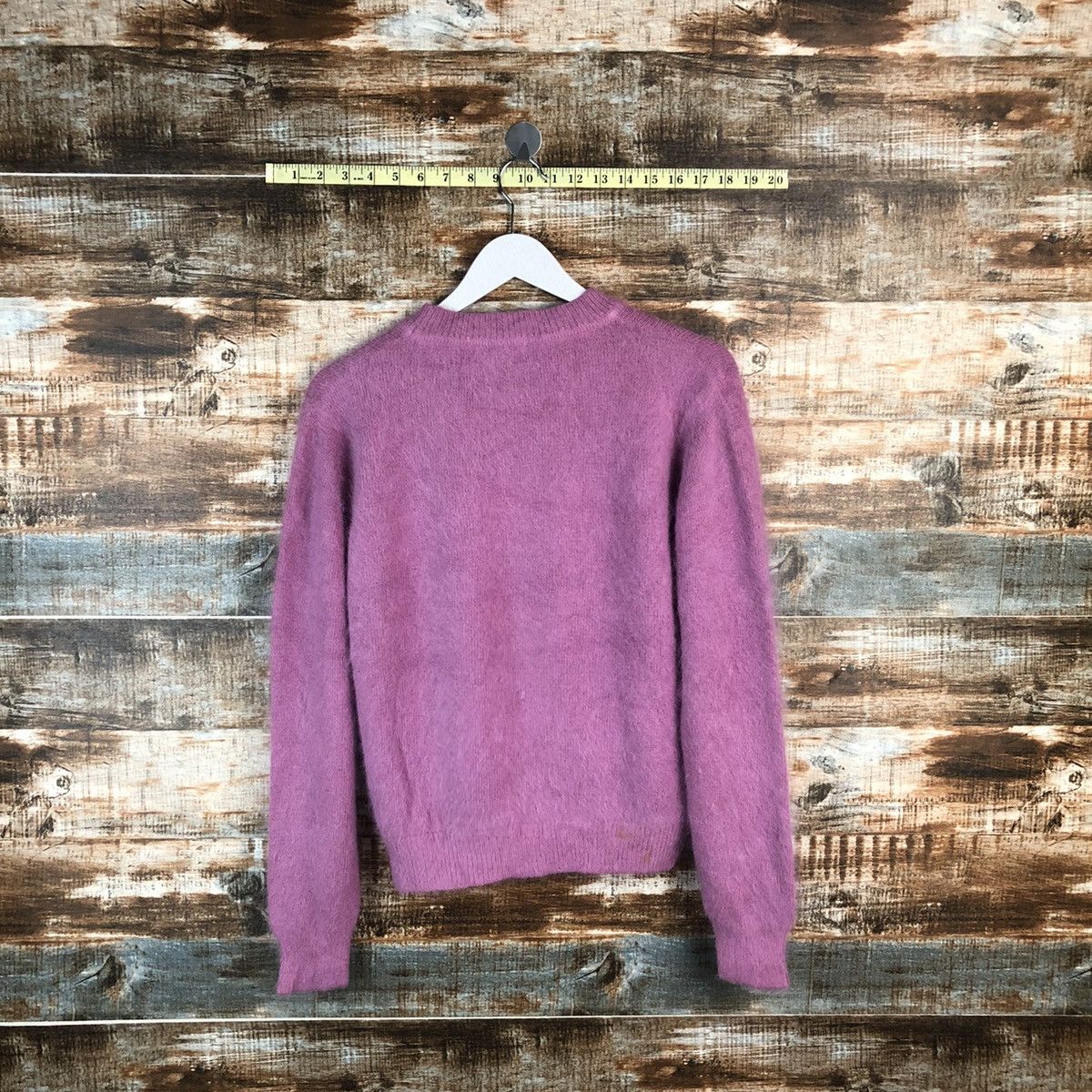 Homespun Knitwear × Japanese Brand Cheek Purple mohair fur vintage sweatshirt knitwear #A1326 Size M / US 6-8 / IT 42-44 - 12 Thumbnail