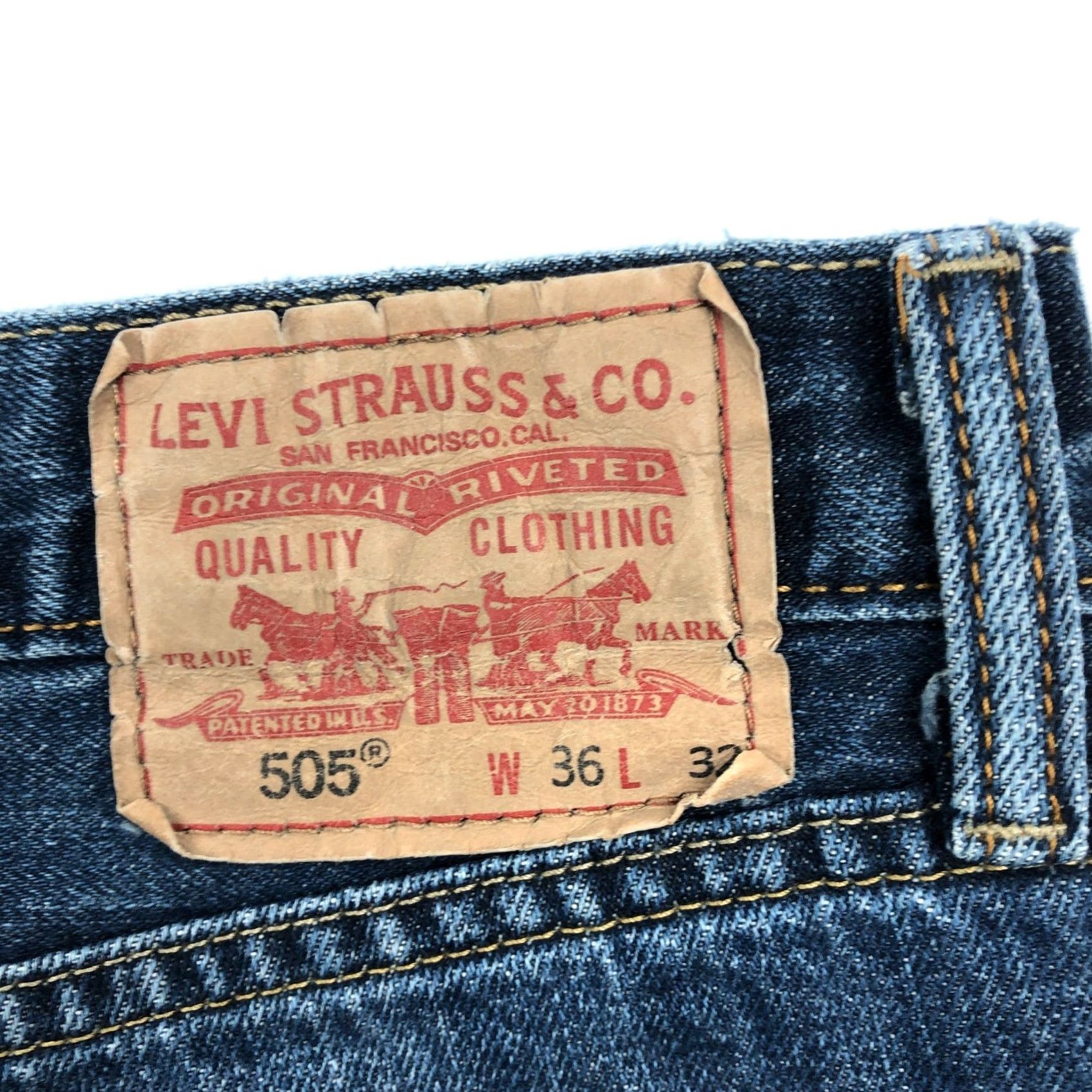 Levi's VINTAGE Levi's Jeans Mens 36x30 Blue 505 Straight Regular Fit Y2K Denim Pants Mens Size US 36 / EU 52 - 6 Thumbnail
