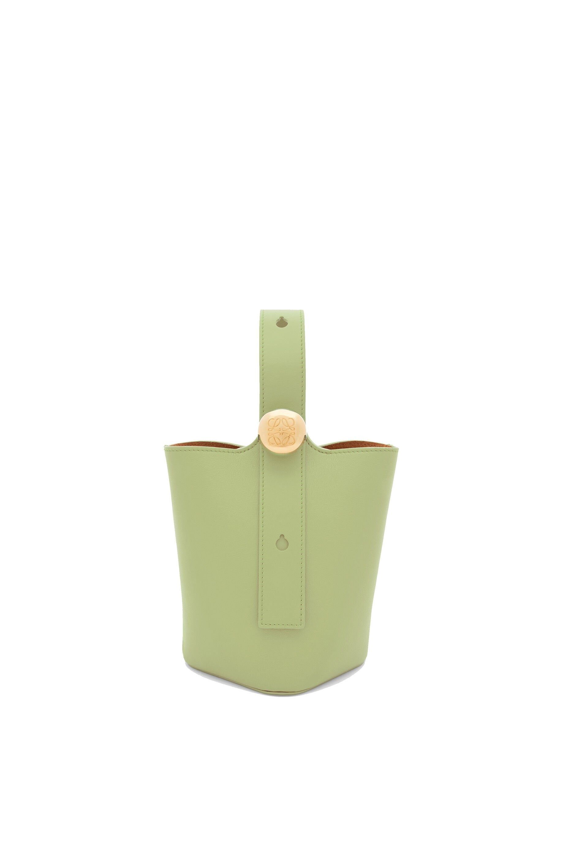 Loewe o1in1g0426 Size: OS/ Mini Pebble Bucket Bag in Light Pear Size ONE SIZE - 1 Thumbnail
