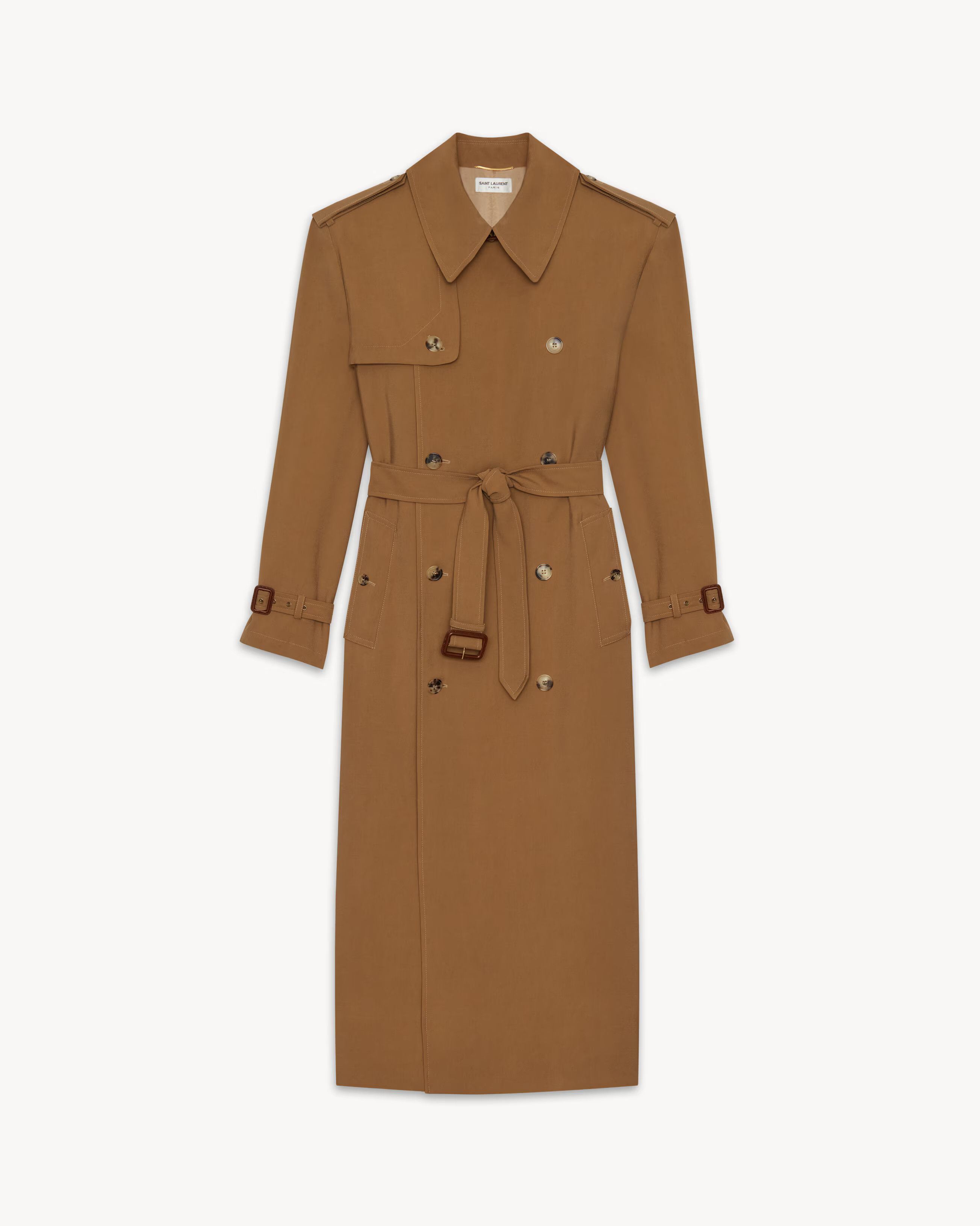 Saint Laurent Paris o1bcso1str1124 Coat in Brown Size M / US 6-8 / IT 42-44 - 2 Thumbnail