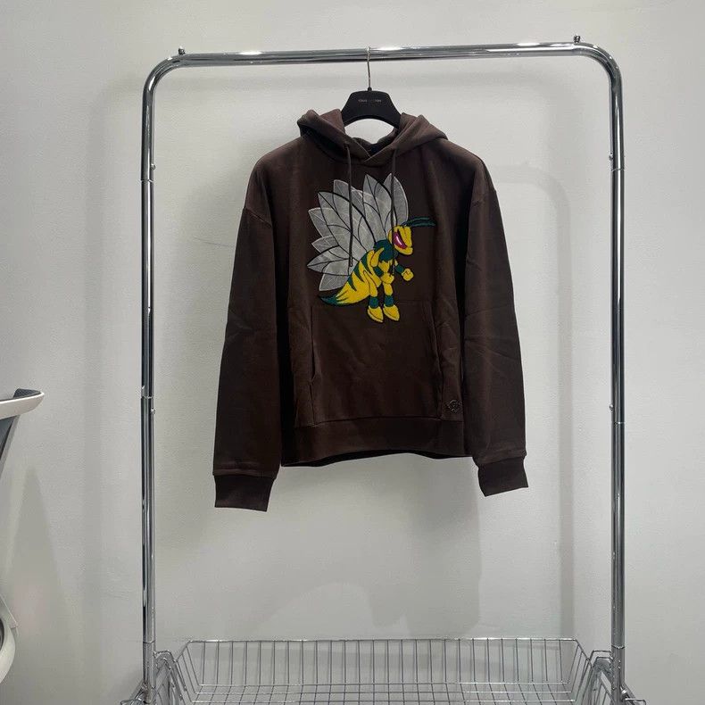 Louis Vuitton Louis Vuitton Bee flannel embroidered hooded sweatshirt 250 Size US M / EU 48-50 / 2 - 1 Thumbnail