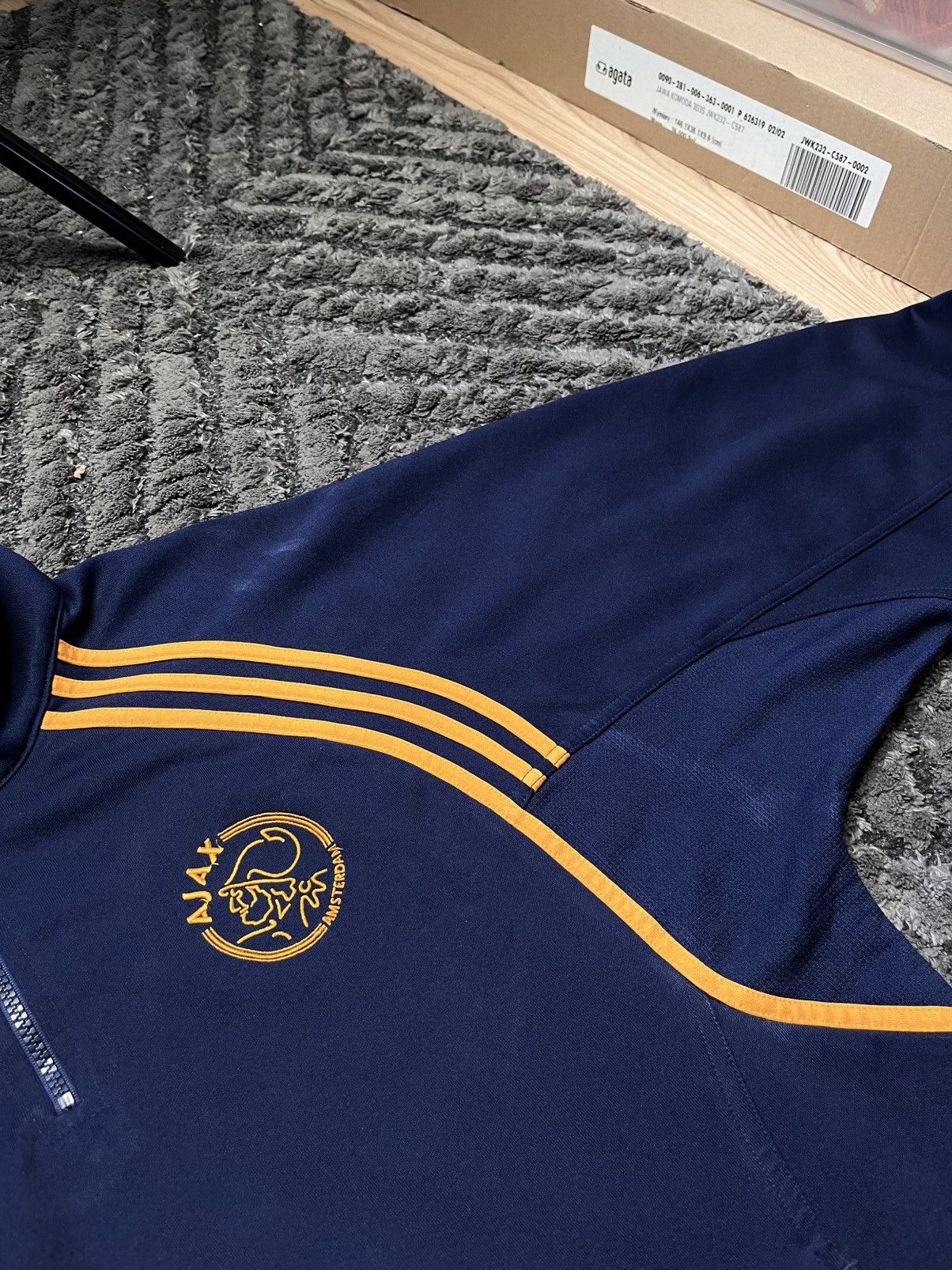 Adidas Vintage Navy Sweatshirt ZIP Up Soccer Ajax Amsterdam Adidas Size US L / EU 52-54 / 3 - 4 Thumbnail