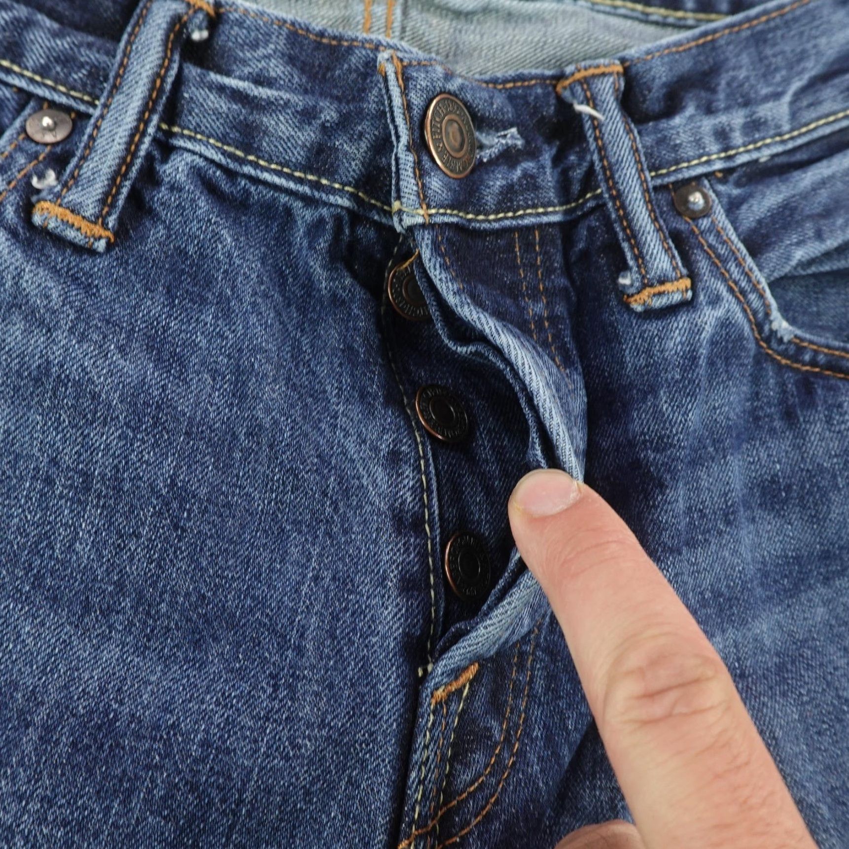 Abercrombie & Fitch Abercrombie & Fitch Jeans Mens 31x32 Blue Skinny A&F Denim Button Fly Preppy Size US 31 - 4 Thumbnail