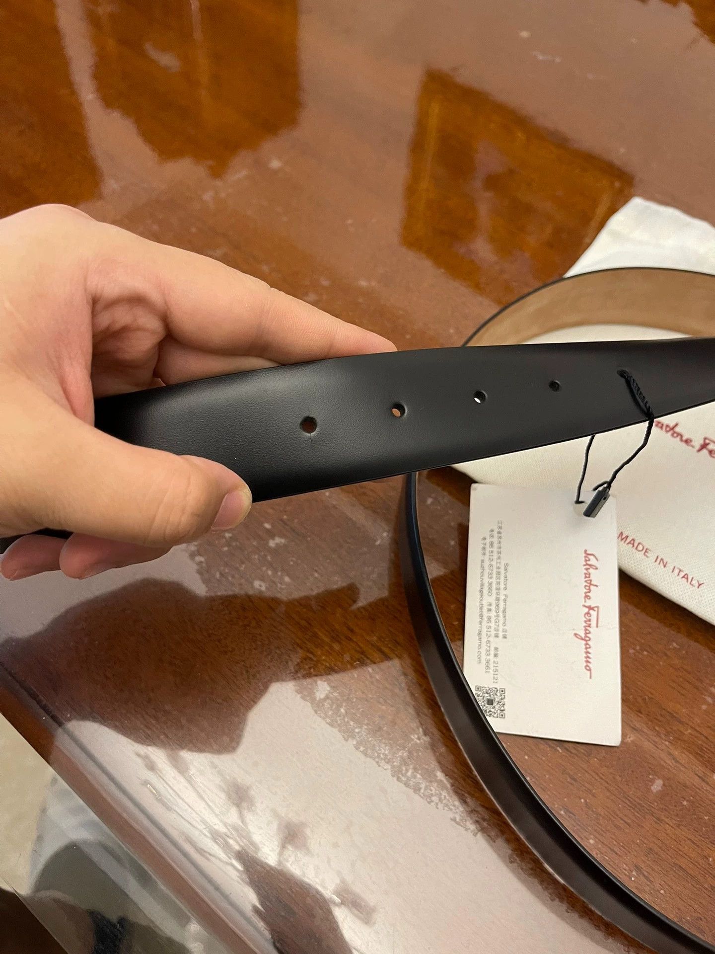 Salvatore Ferragamo Ferragamo 115 Genuine Leather Belt New Unused Dustbag Size ONE SIZE - 9 Thumbnail
