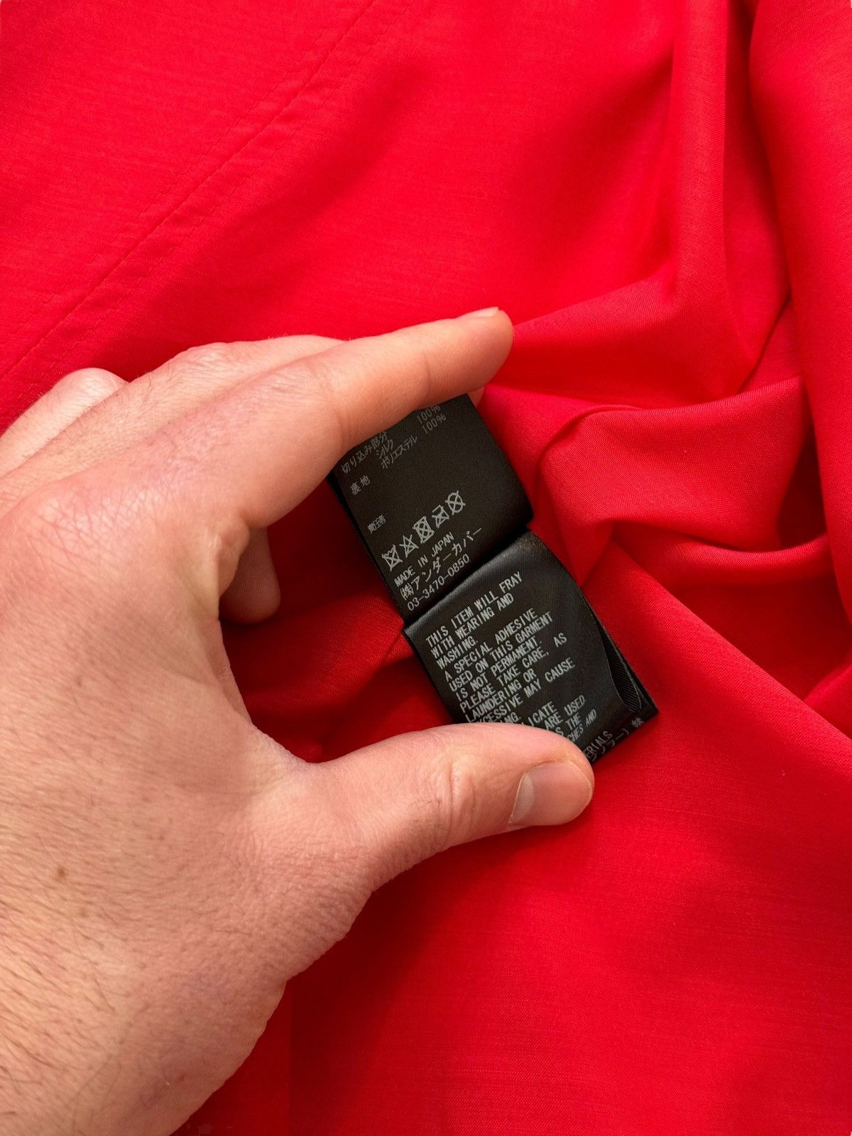 Undercover (Sz 1) $1,140 Silk Acetate Split Deconstructed Red Blazer Size S / US 4 / IT 40 - 17 Thumbnail