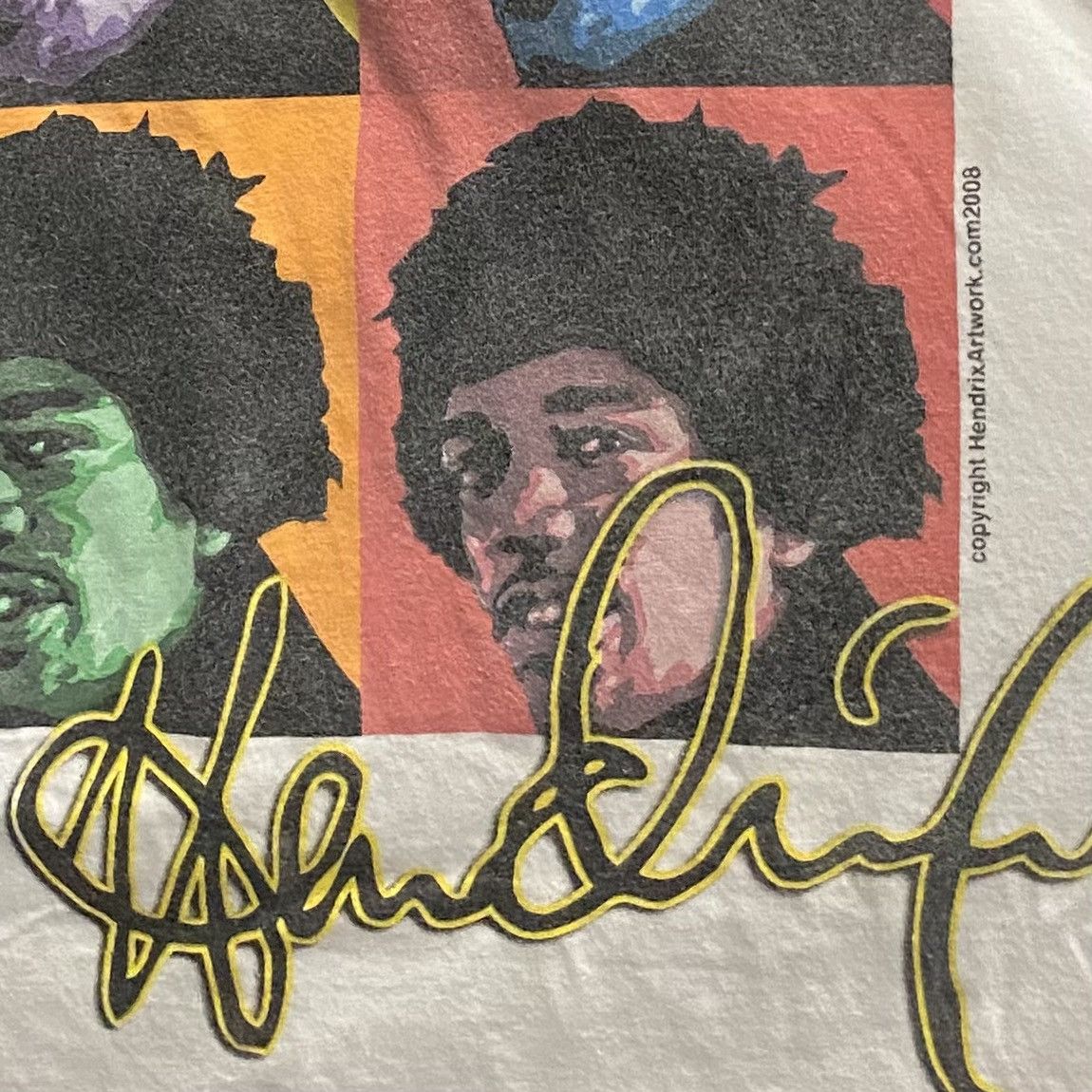 Vintage Vintage 2008 Jimi Hendrix Pop Art Tee Size US XL / EU 56 / 4 - 5 Thumbnail