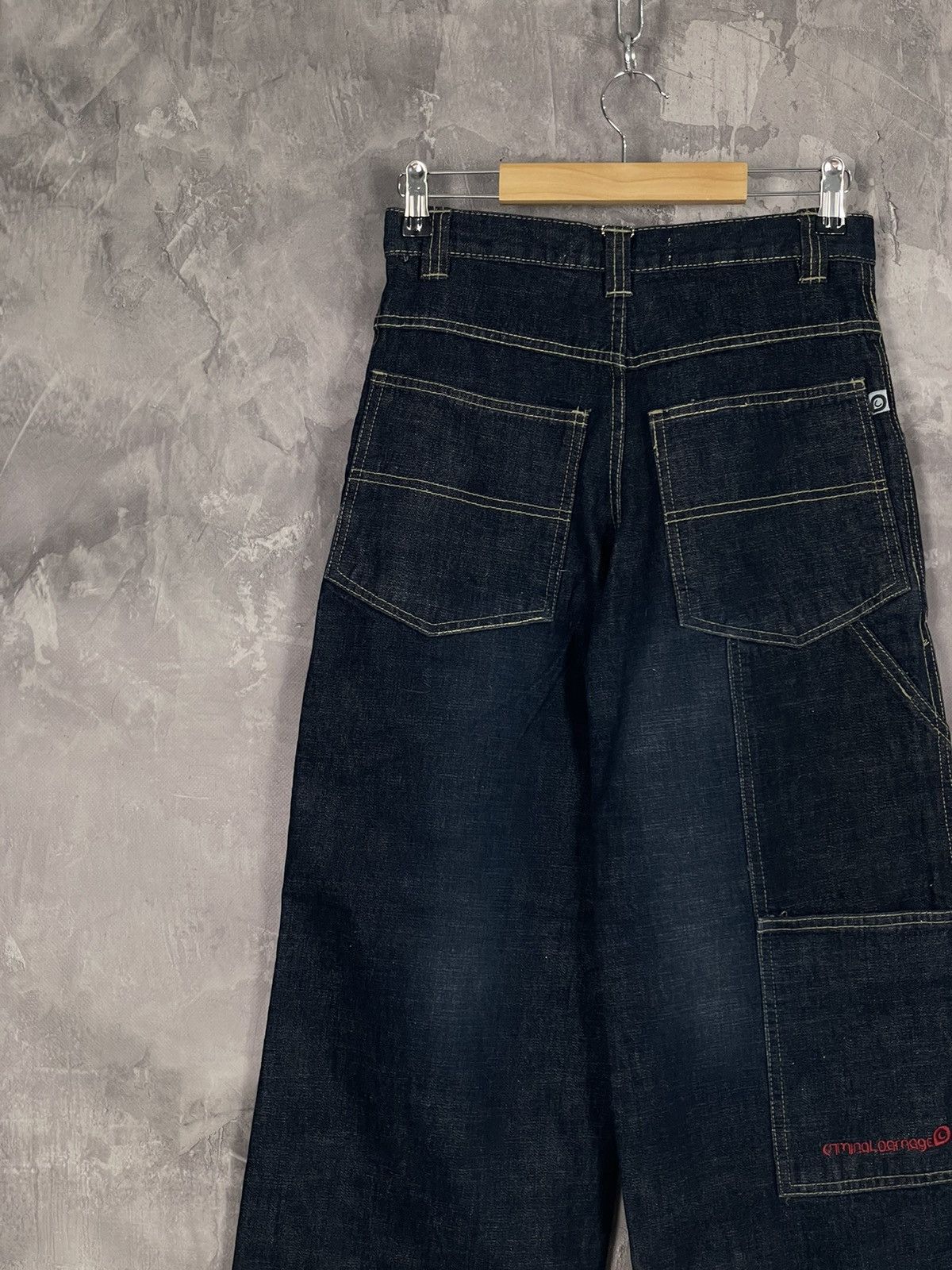Criminal Damage CRIMNAL DENIM Y2K DENIM JEANS PANTS HIGH WAIST Size US 27 - 7 Thumbnail