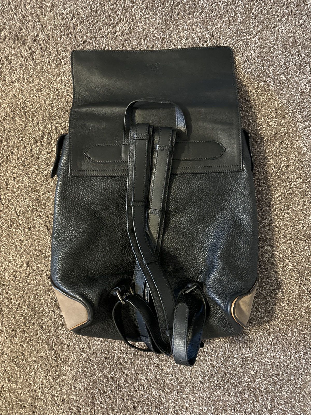 Christian Louboutin Beige & Black Leather Backpack Size ONE SIZE - 4 Thumbnail