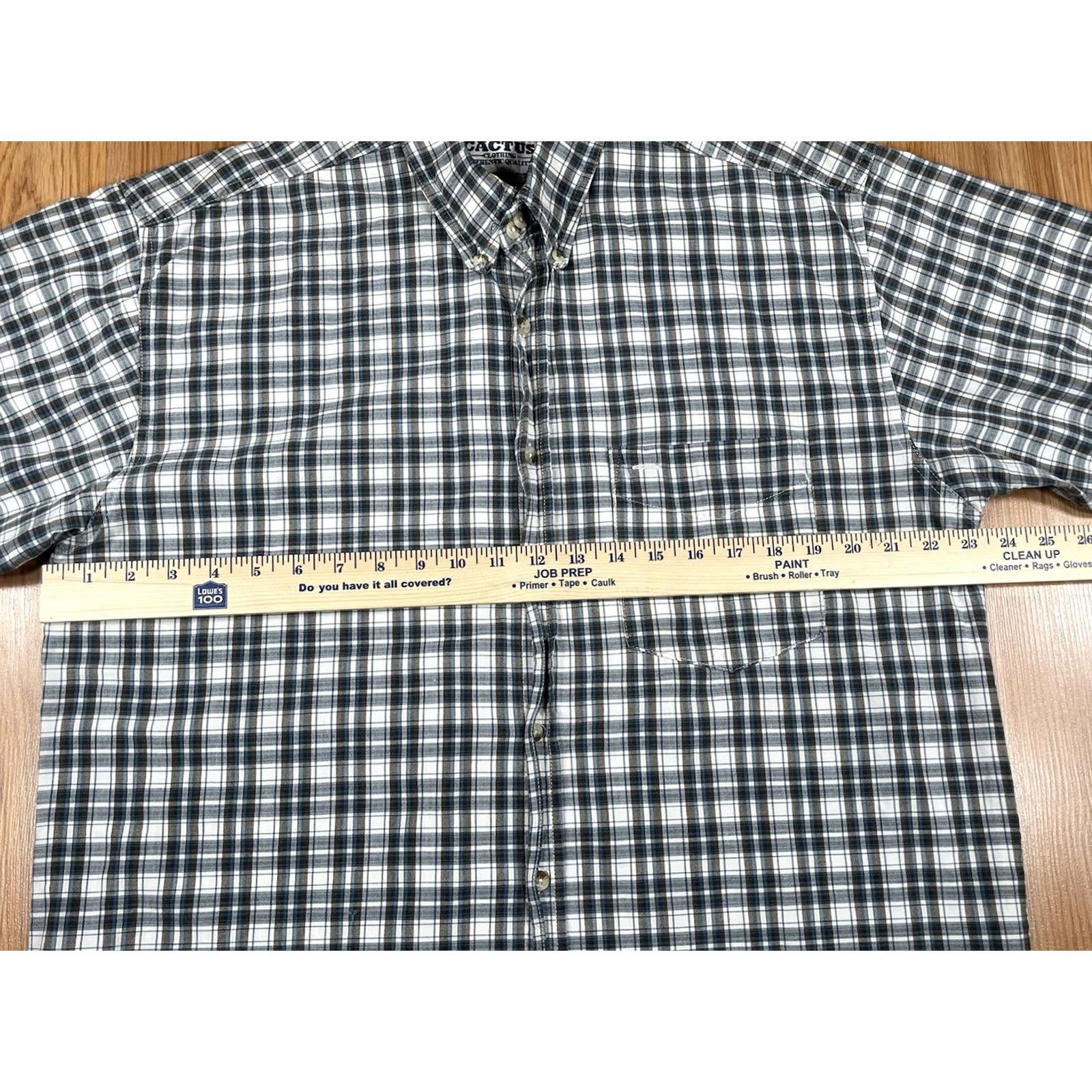 Vintage Cactus Clothing Shirt Men's Casual Button Down Short Sleeve Plaid Check Collared Button-Front L Size US L / EU 52-54 / 3 - 5 Thumbnail