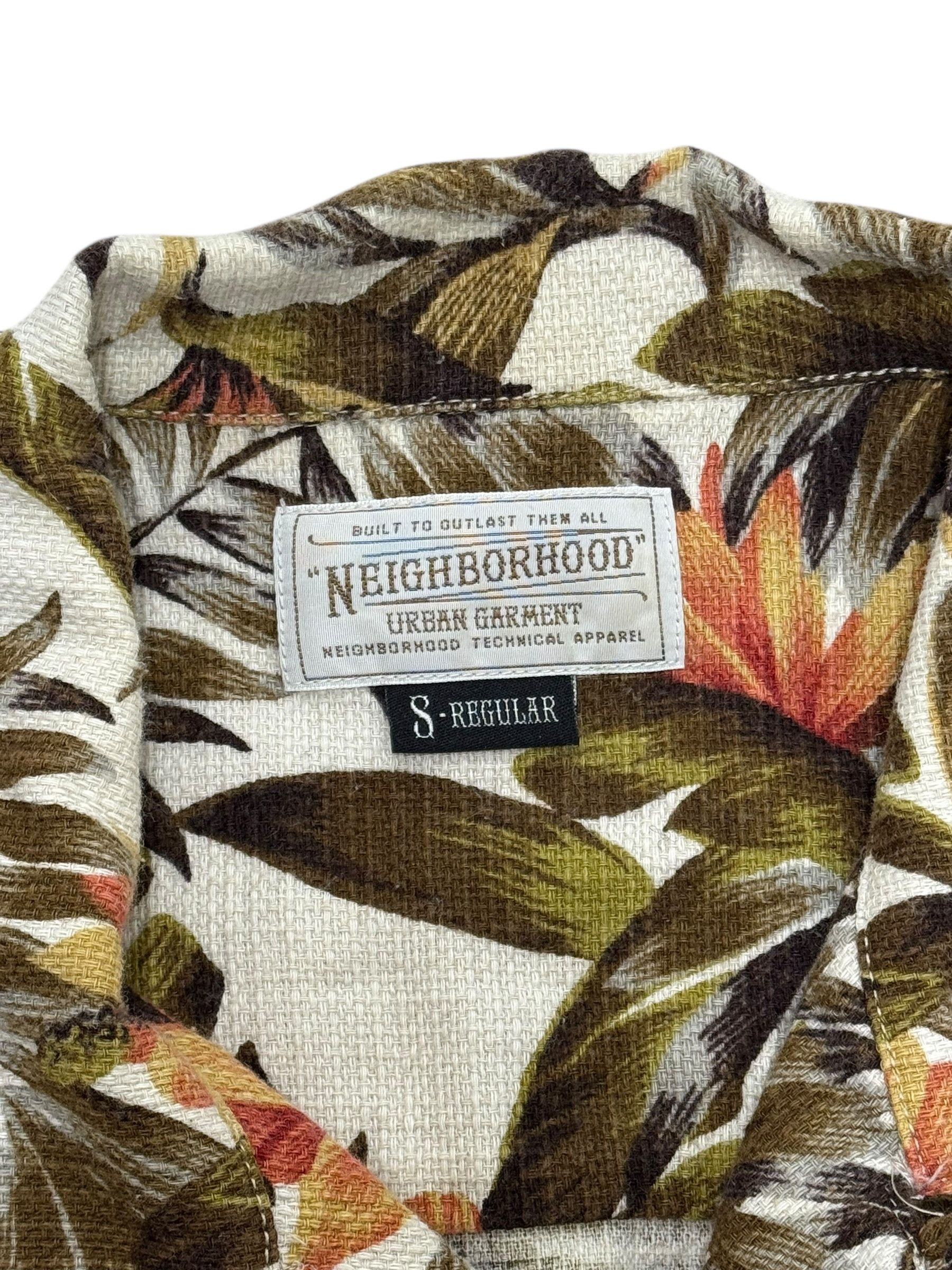 Neighborhood Neighborhood Japan Green Floral Aloha Button Up Shirt Size US S / EU 44-46 / 1 - 4 Thumbnail