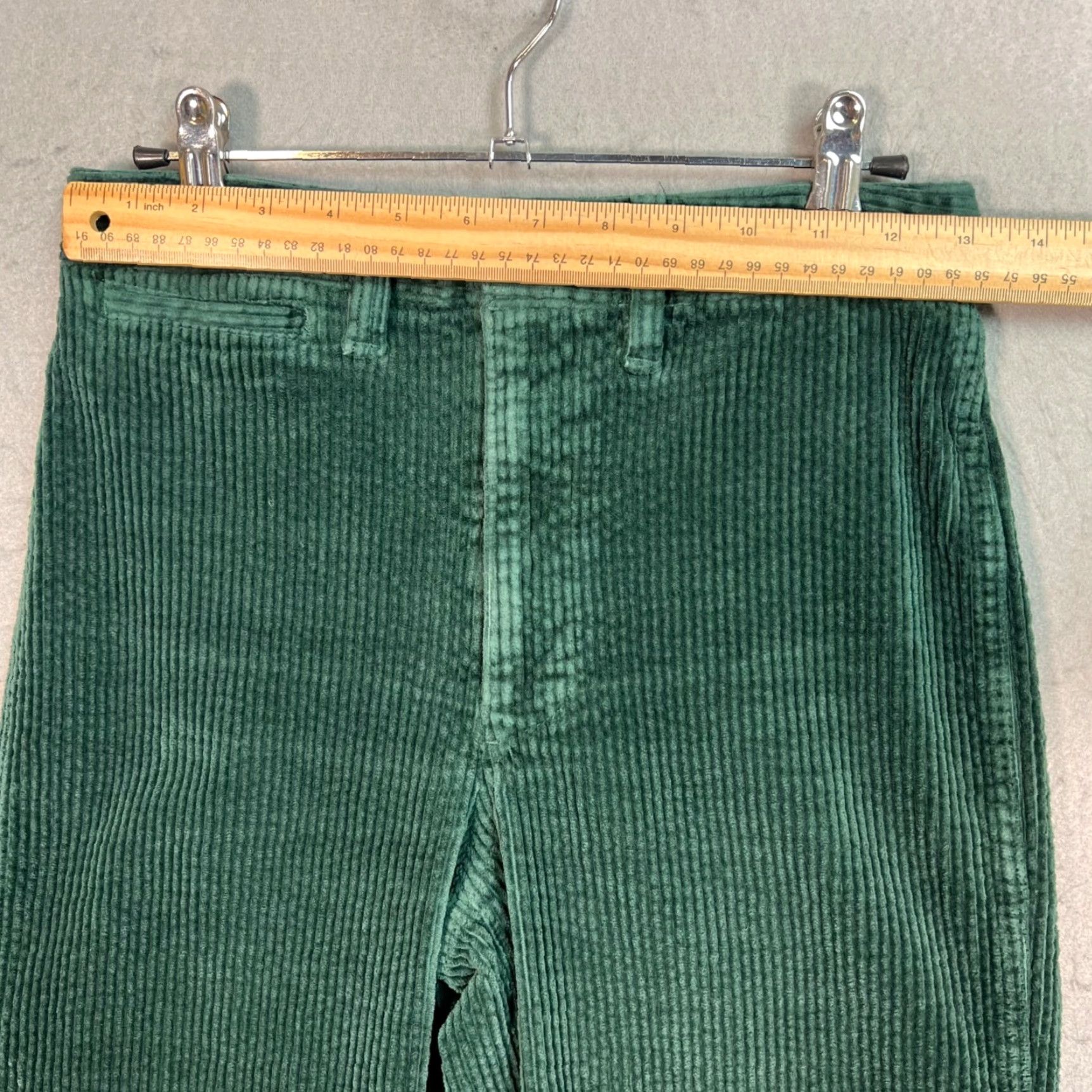 Madewell Madewell Womens Size 25 Slim Emmett Wide-Leg Corduroy Pants Green Cotton Blend Size 42" / US 20 - 6 Thumbnail