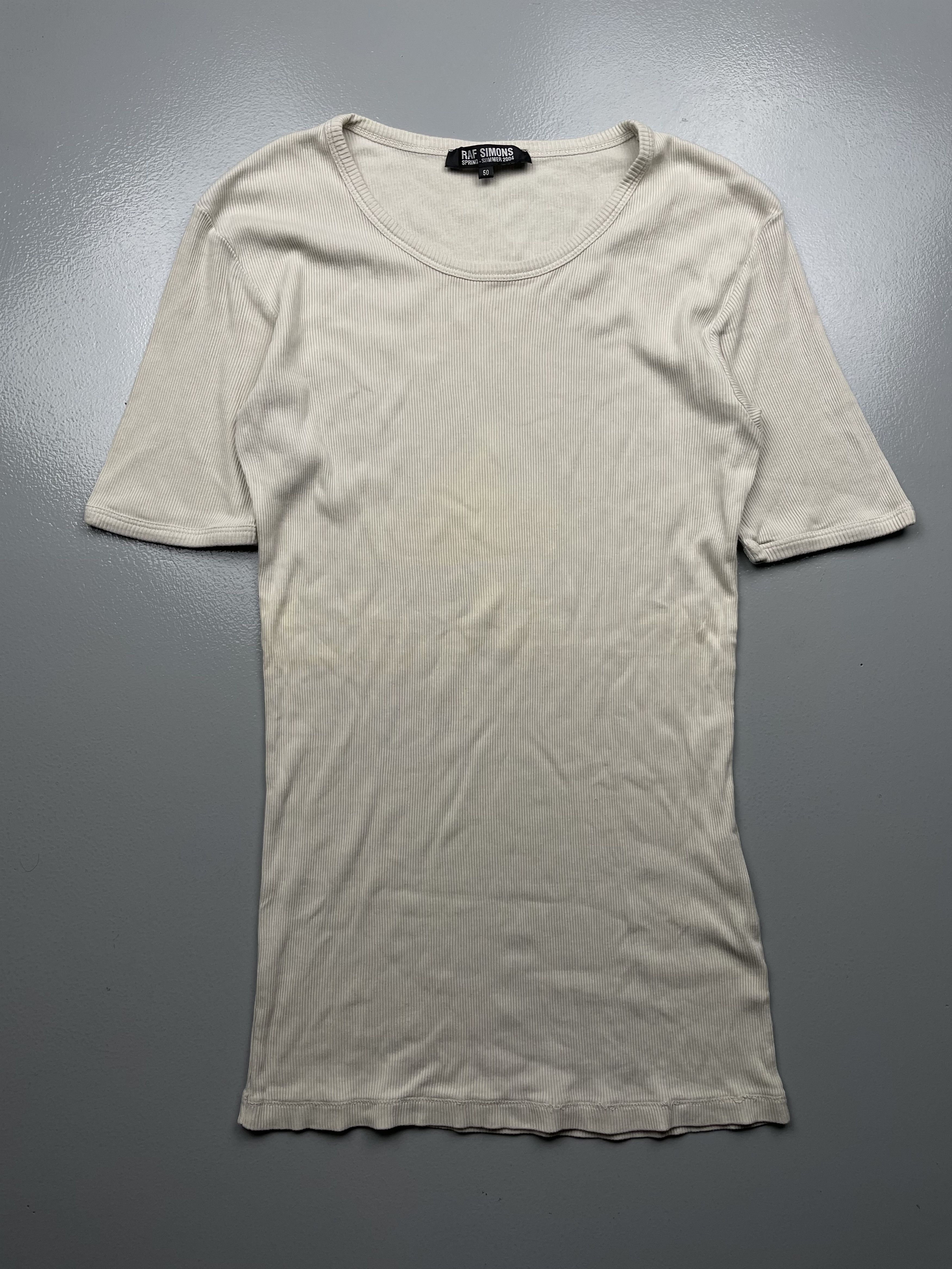 Raf Simons Raf Simons S/S 2004 ribbed t-shirt - size 50 Size US M / EU 48-50 / 2 - 1 Thumbnail