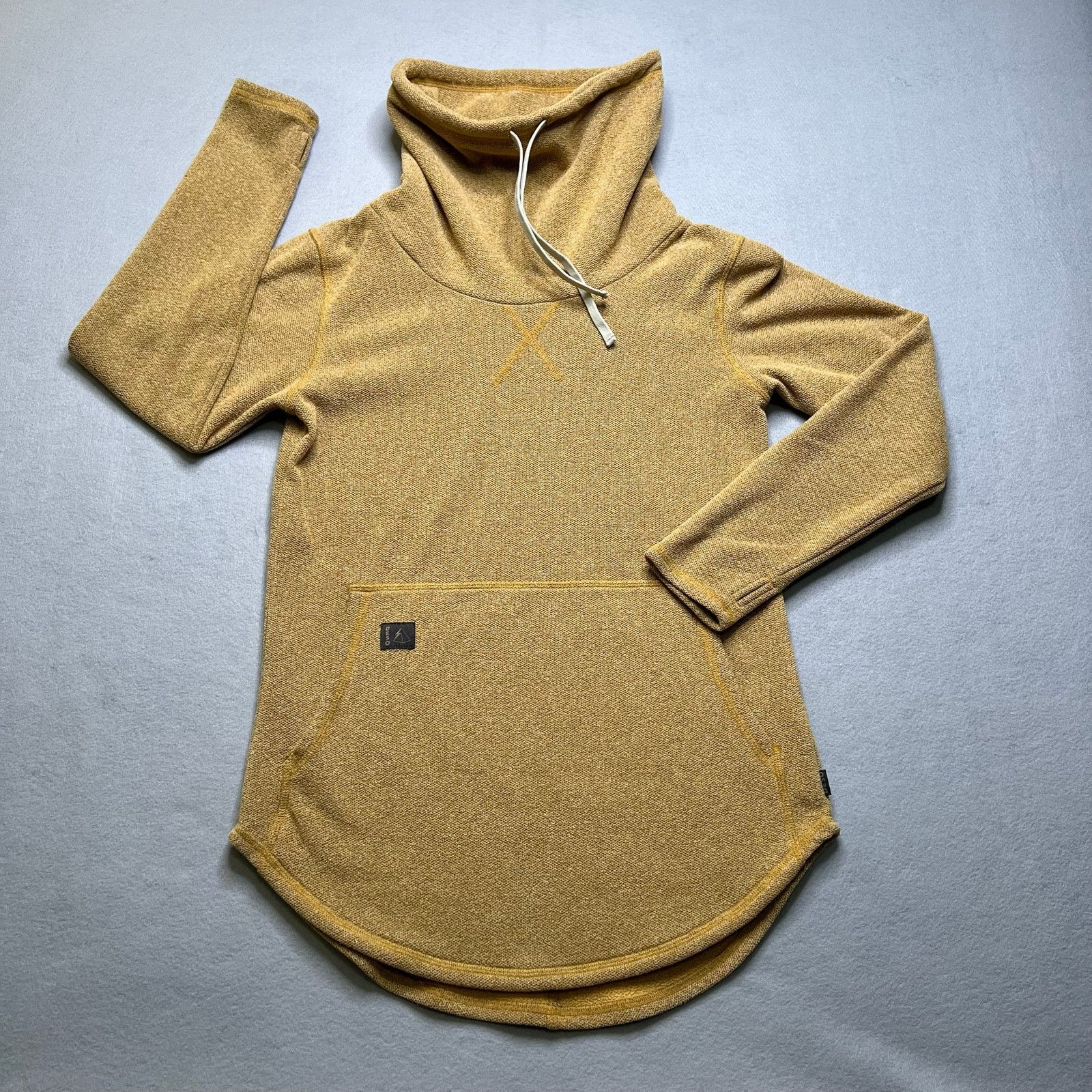 Vintage Deso Hoodie Womens Medium Mustard Cowl Neck Made in USA boho Size M / US 6-8 / IT 42-44 - 7 Thumbnail