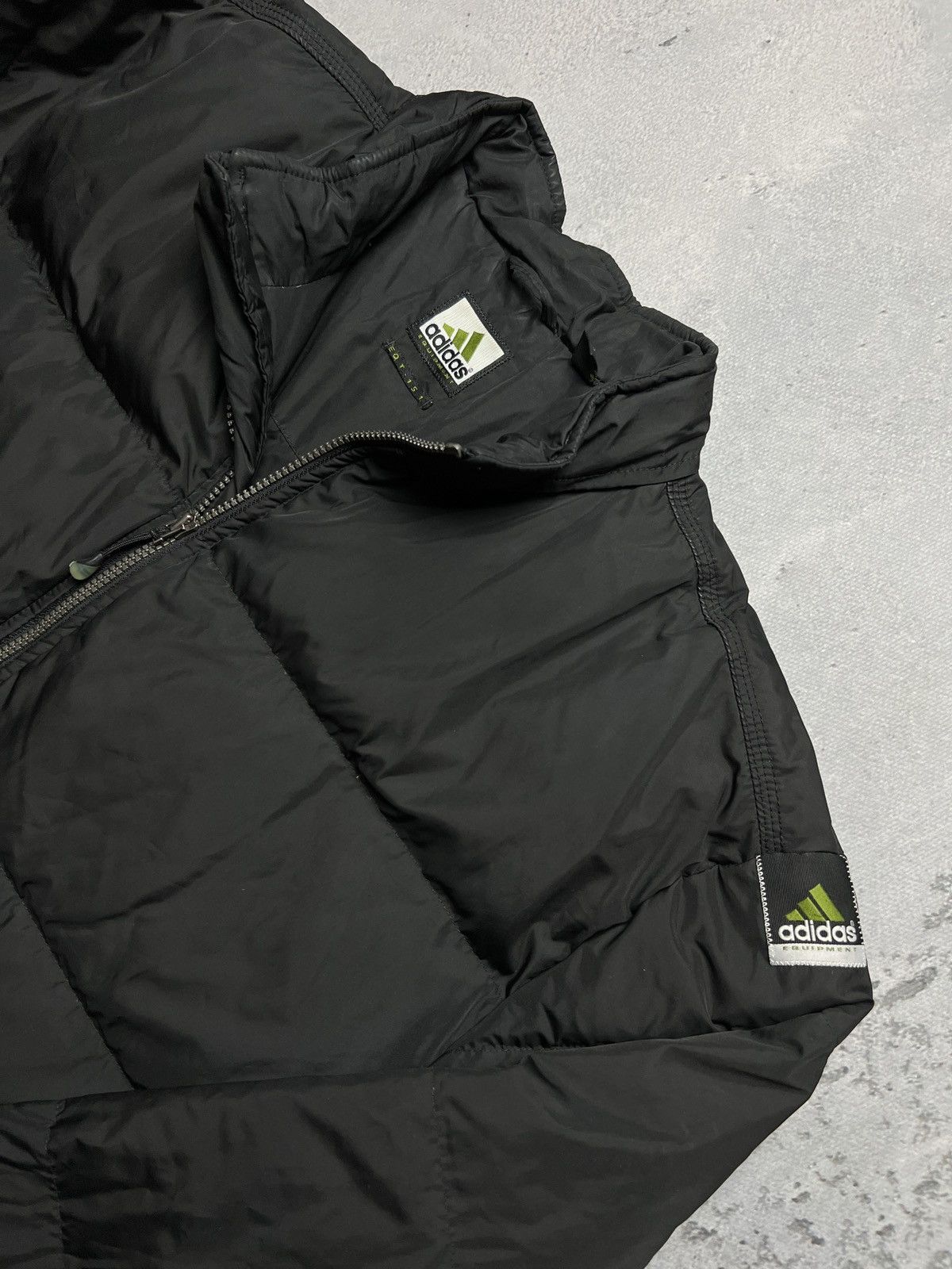 Adidas Adidas Equipment EQT-151 Black Green Logo Puffer Down Jacket Size US L / EU 52-54 / 3 - 9 Thumbnail