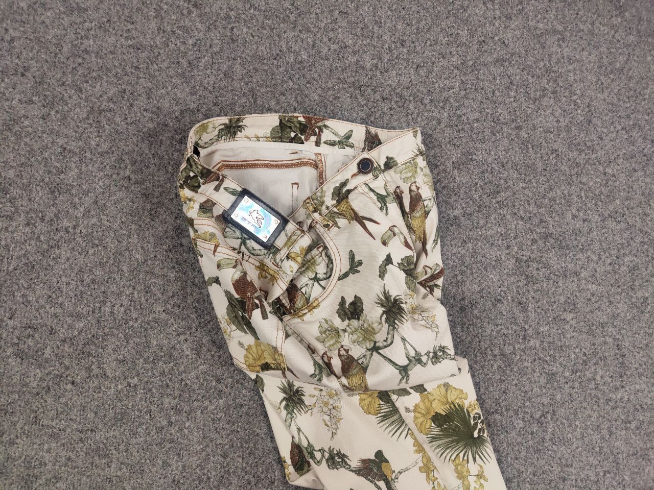 Etro Etro Milano Design Art Pattern bird Floral Slim Denim Jeans Size 30" / US 8 / IT 44 - 12 Thumbnail