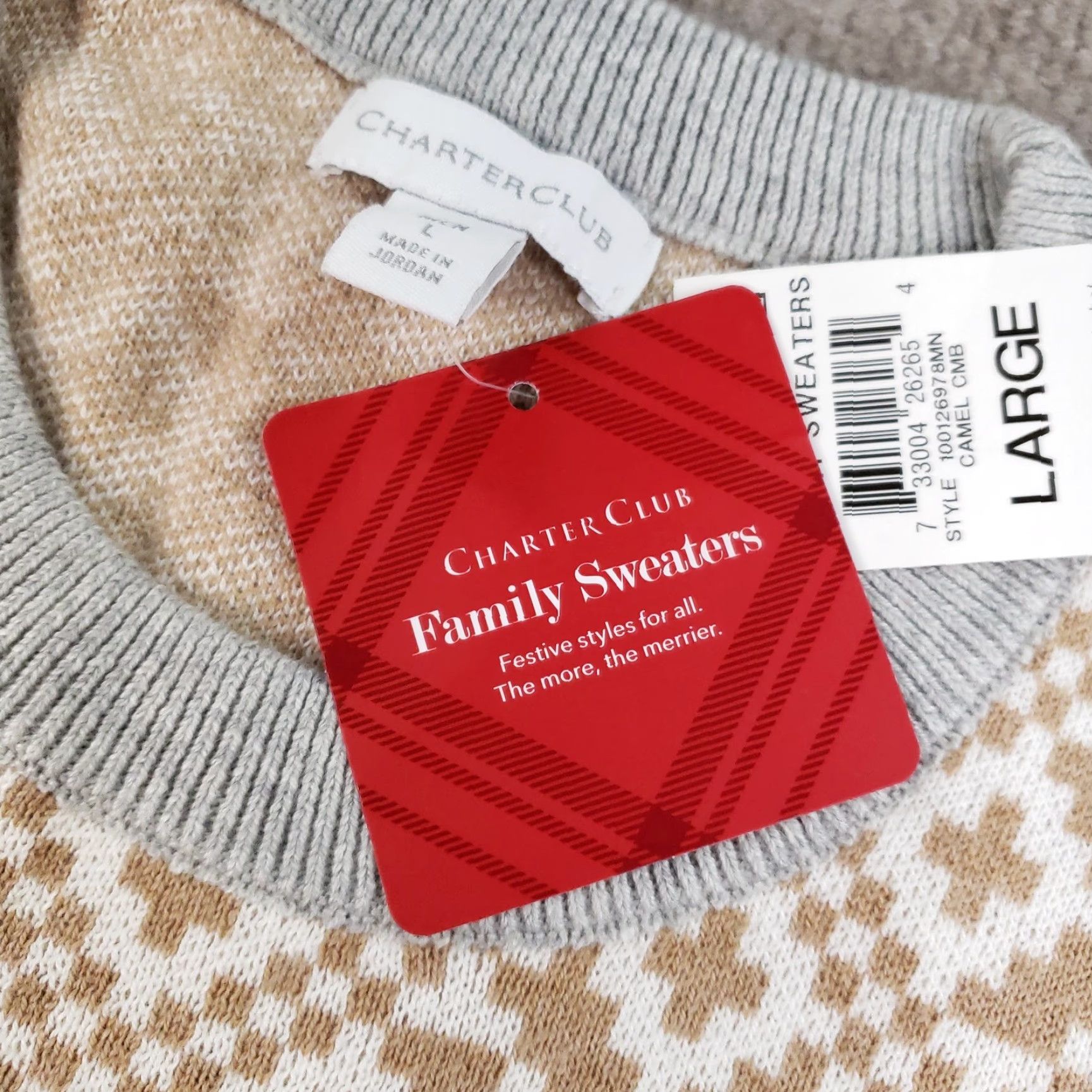 Charter Club Charter Club Sweater Mens Large Fair Isle Crewneck Holiday Snowflake Pullover Size US L / EU 52-54 / 3 - 7 Thumbnail